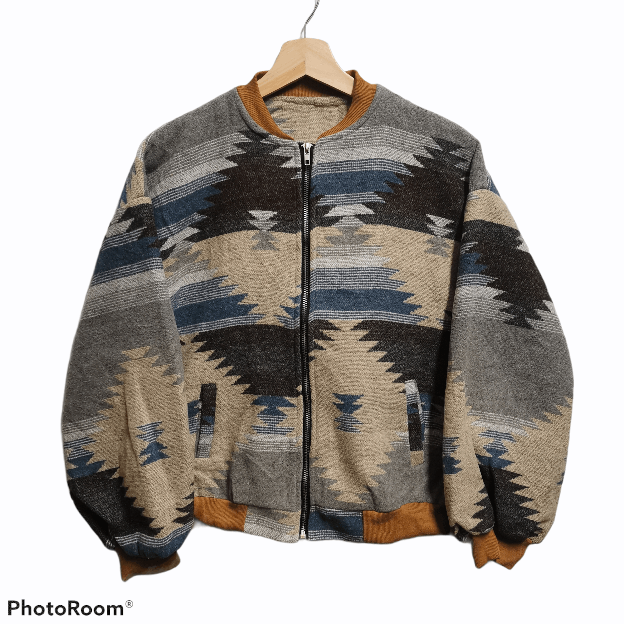 image of Native x Navajo Vintage Bomber Jacket, Men's (Size Medium)