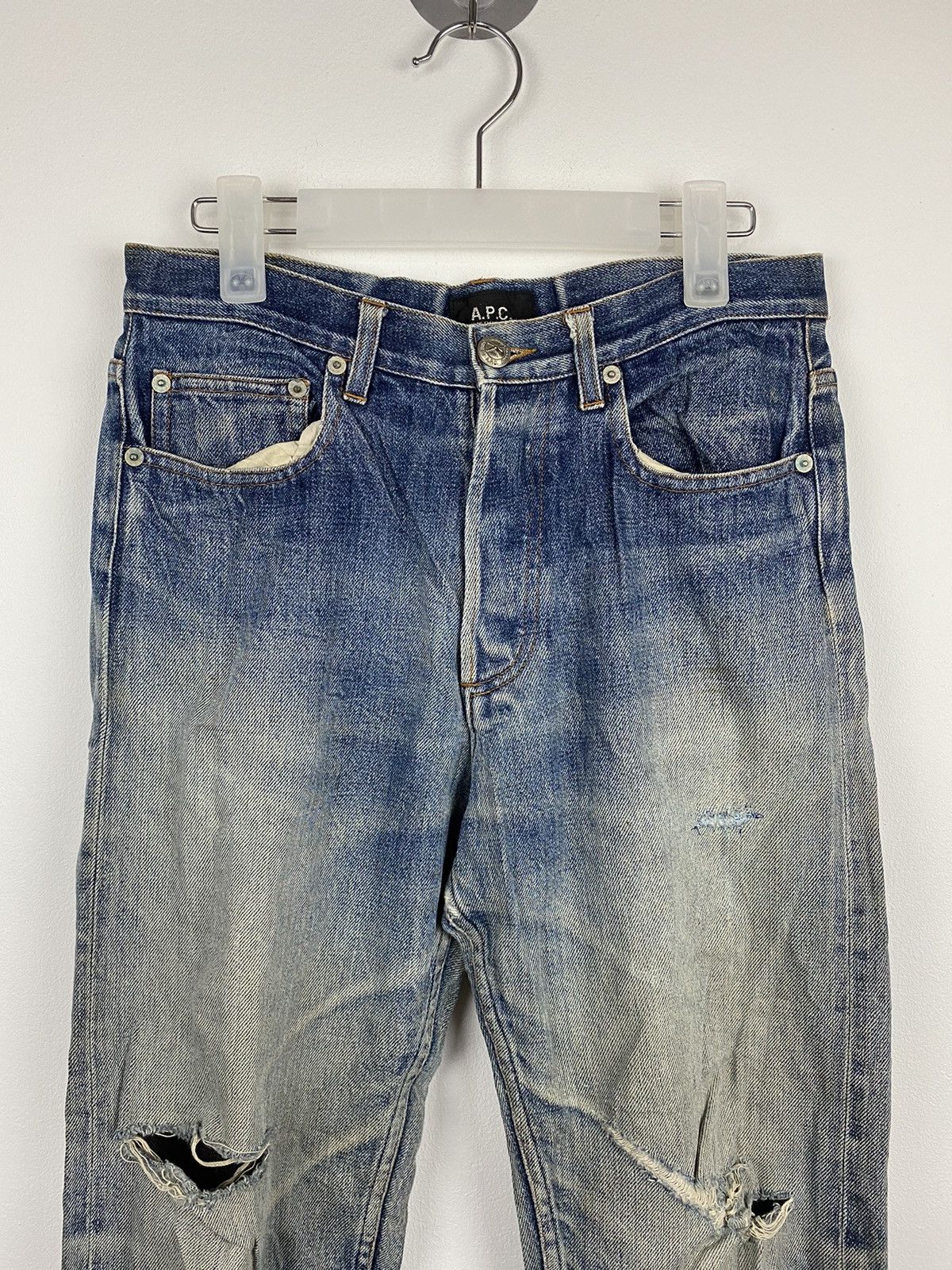 A.P.C. × Designer A.P.C Disstressed Selvedge Denim Pants Size US 29 - 2 Thumbnail