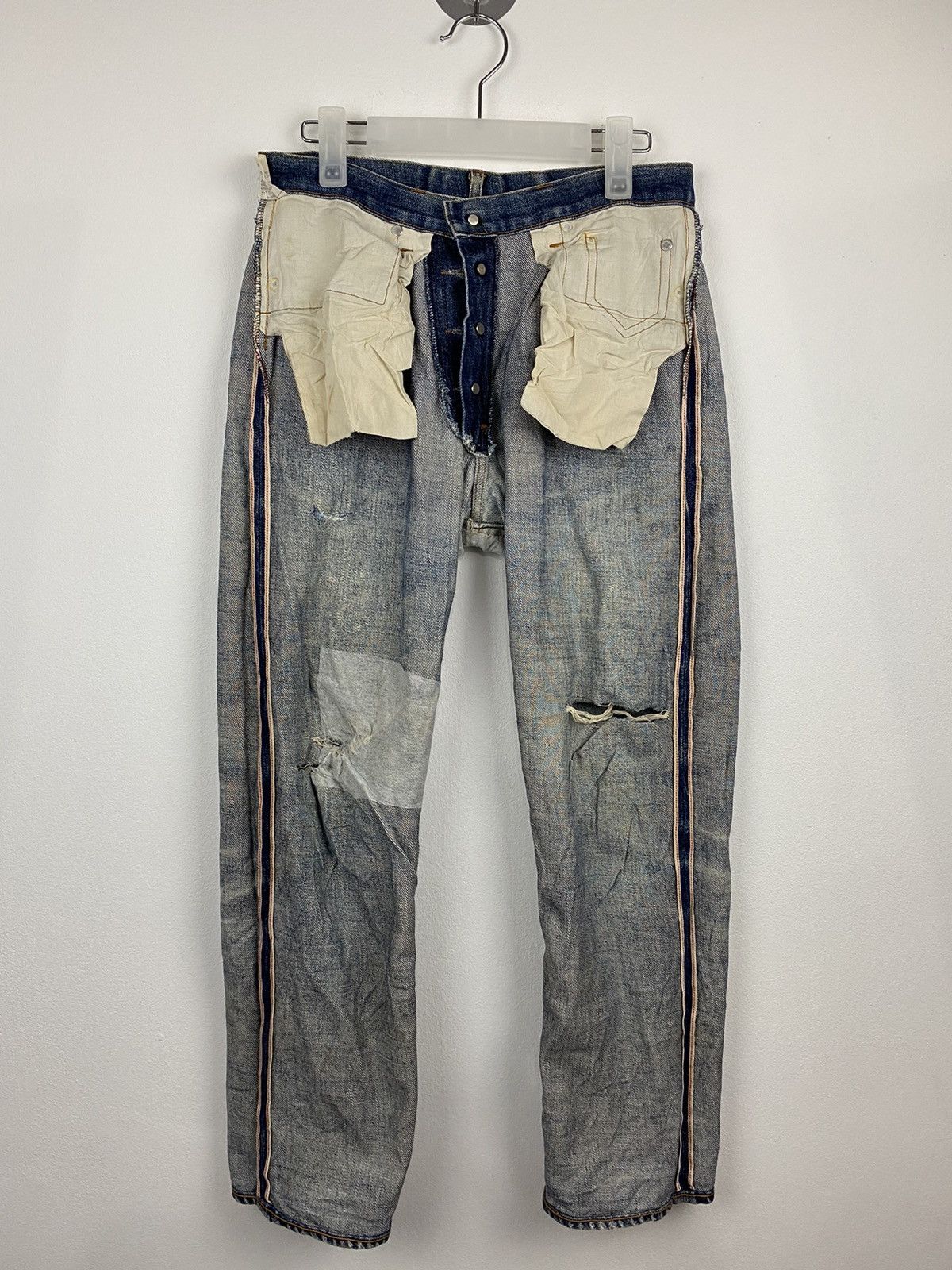 A.P.C. × Designer A.P.C Disstressed Selvedge Denim Pants Size US 29 - 20 Thumbnail