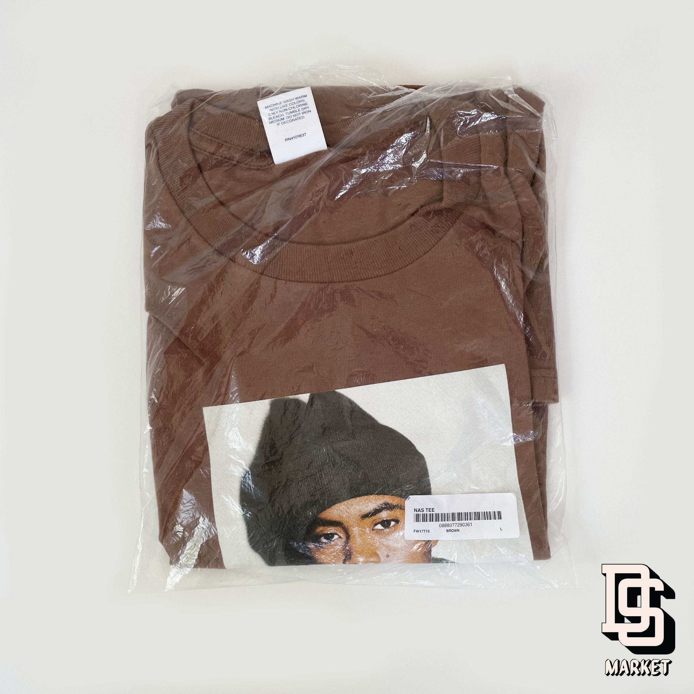 Nas × Supreme RARE FW17 SUPREME NASTY NAS PICTURE TEE BROWN Size US L / EU 52-54 / 3 - 4 Thumbnail