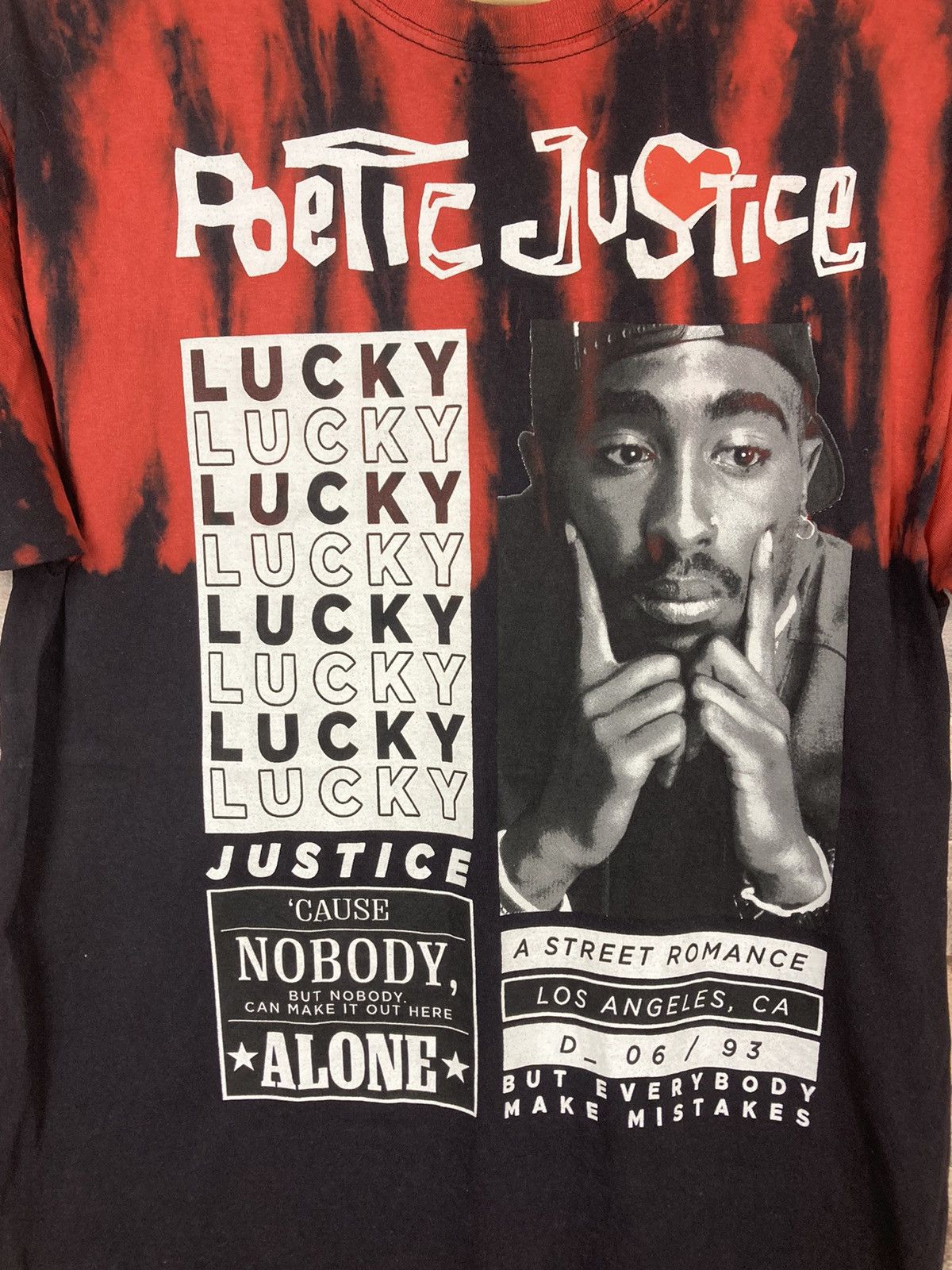 Bleach × Chemistry × Rap Tees Asid Wash Tupac Poetic Justice rap tee #12-2 Size US M / EU 48-50 / 2 - 3 Thumbnail