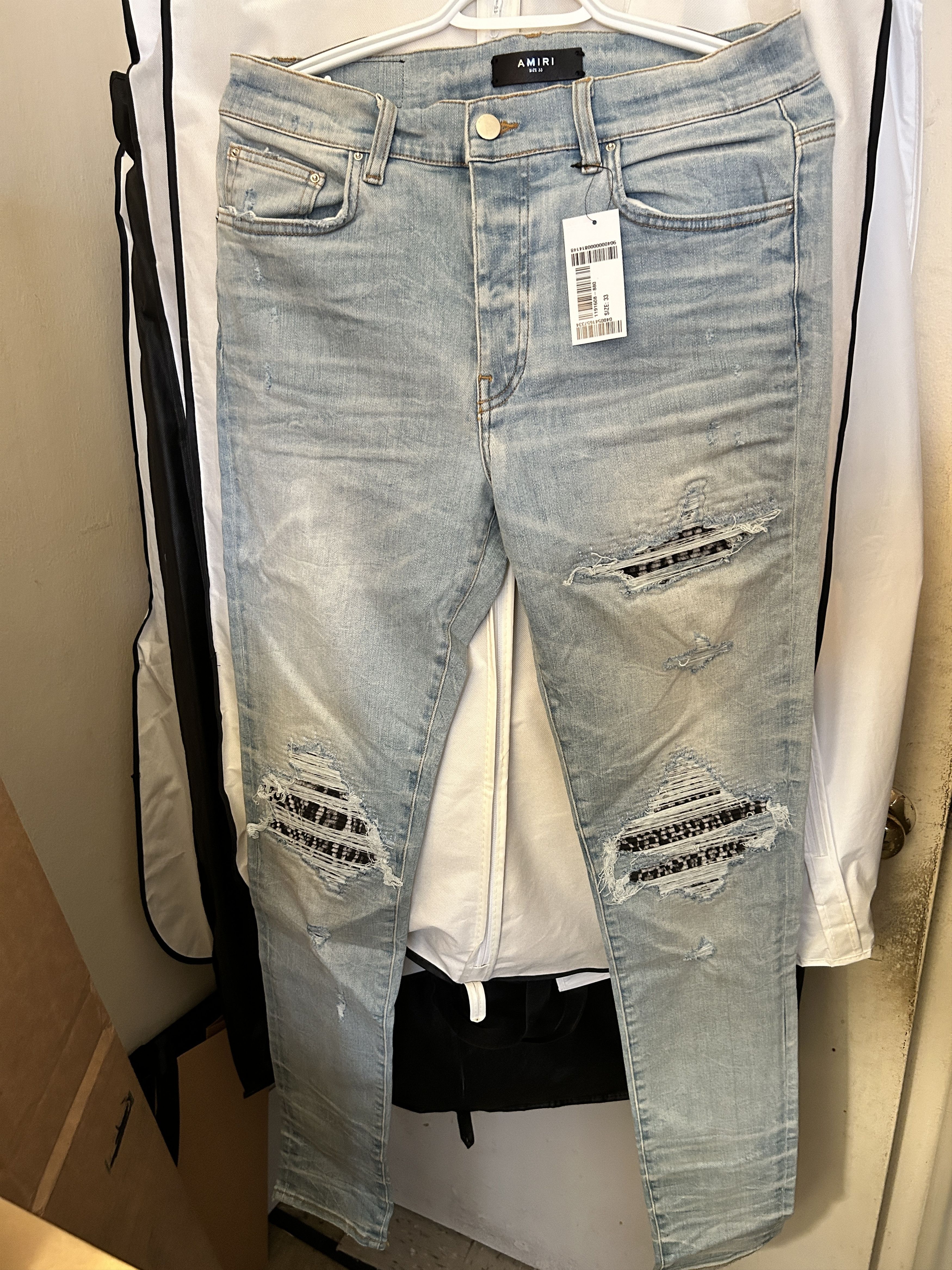Amiri Amiri MX1 zebra animal print patch jeans skinny Size US 29 - 2 Thumbnail