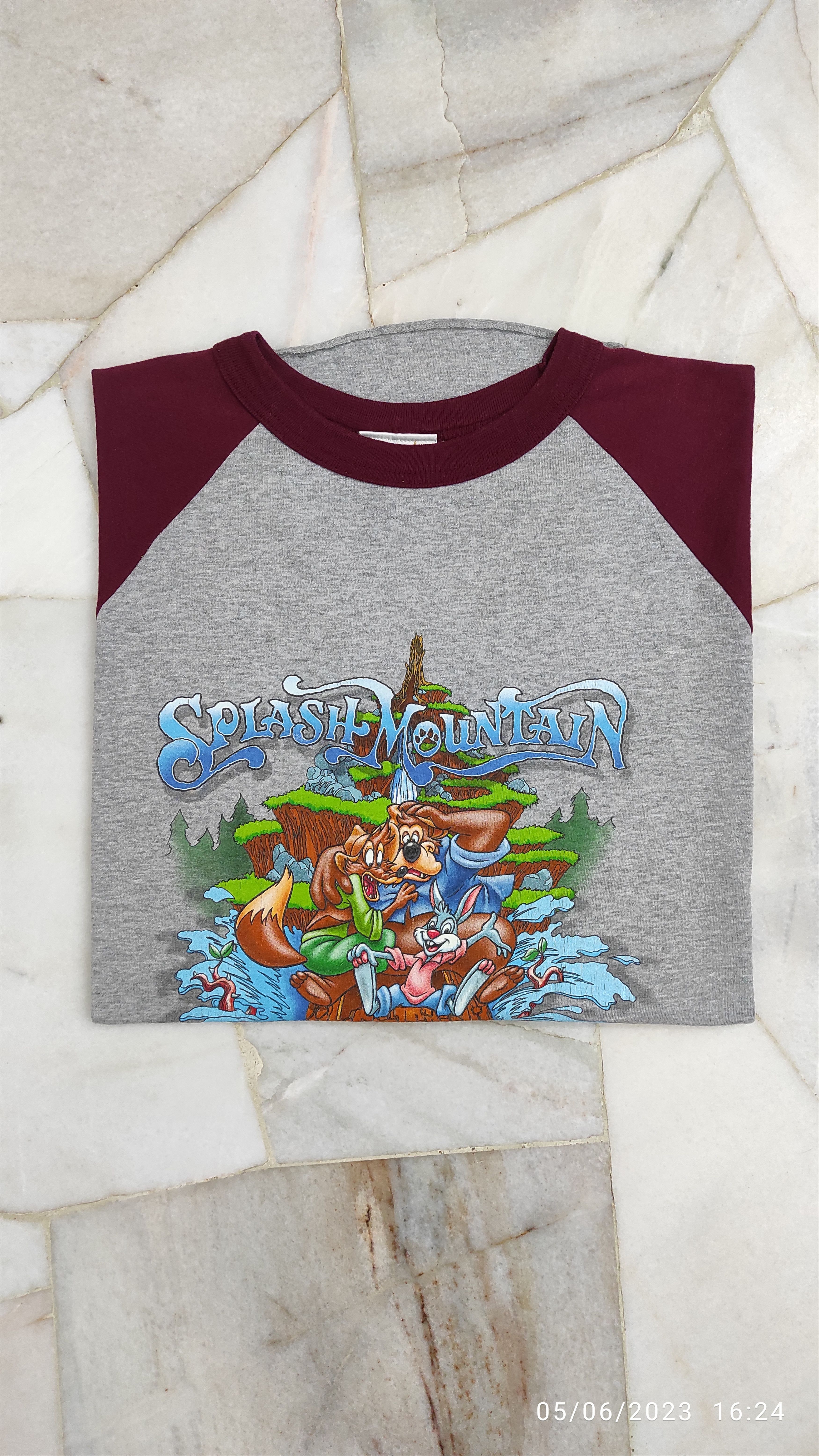 Disney 90s Walt Disney World Splash Mountain 3/4 length sleeve tee Size US XL / EU 56 / 4 - 10 Thumbnail