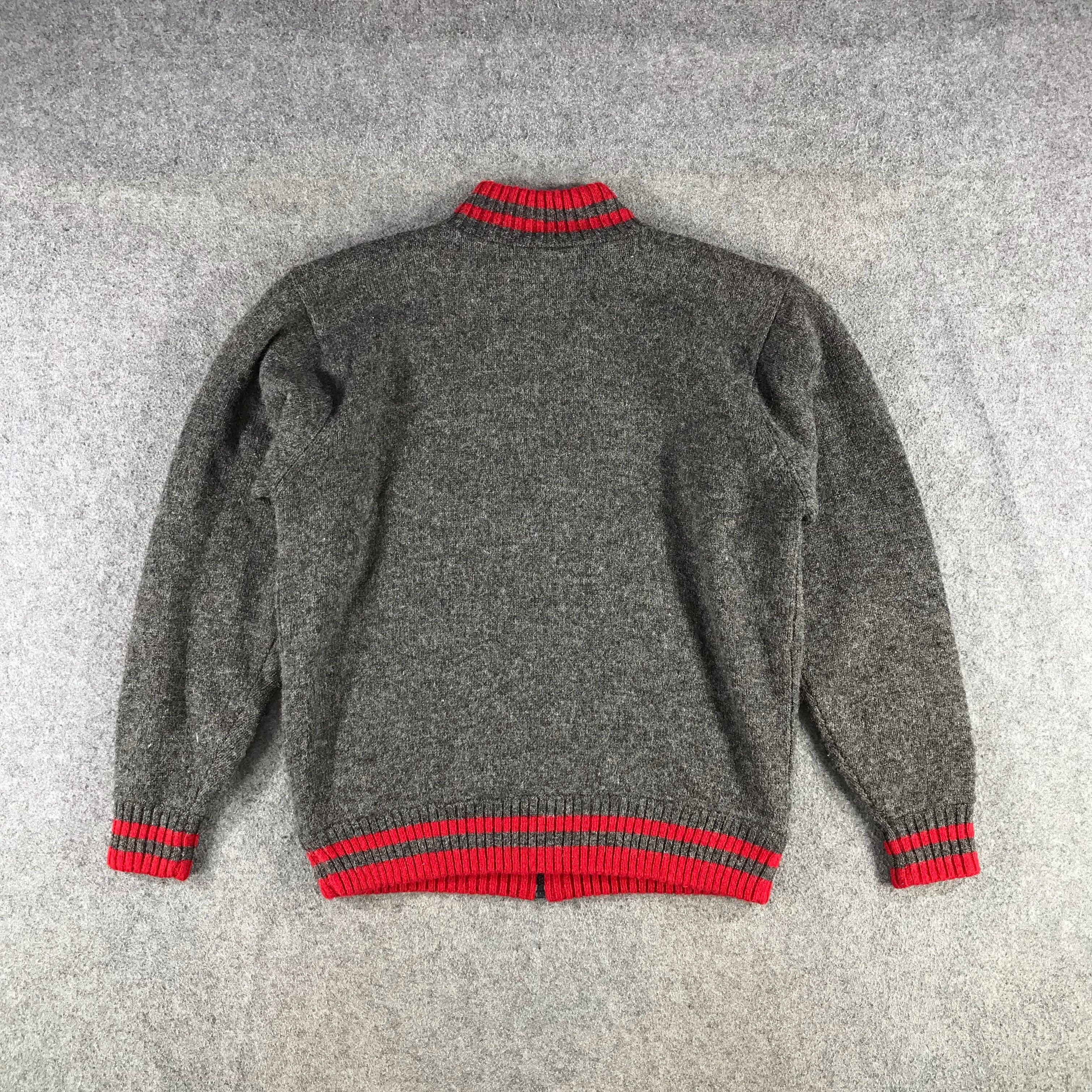 S*様 90s vtg   wool bomber jac Vintage 90s Streetwear Wool Full Zip Bomber Jacket Black