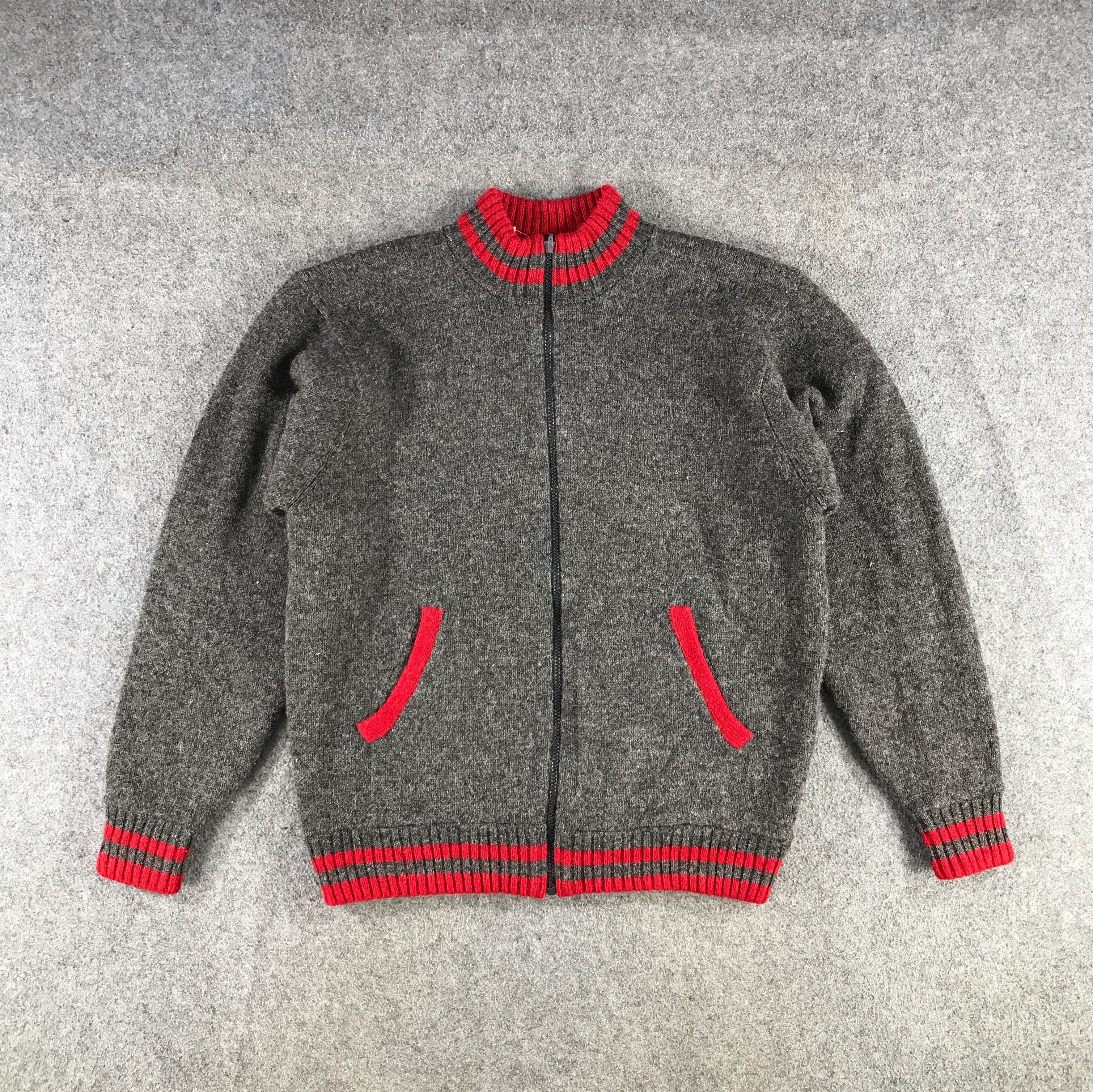 Vintage 90s Wool Bomber Jacket Full Zipper JC81