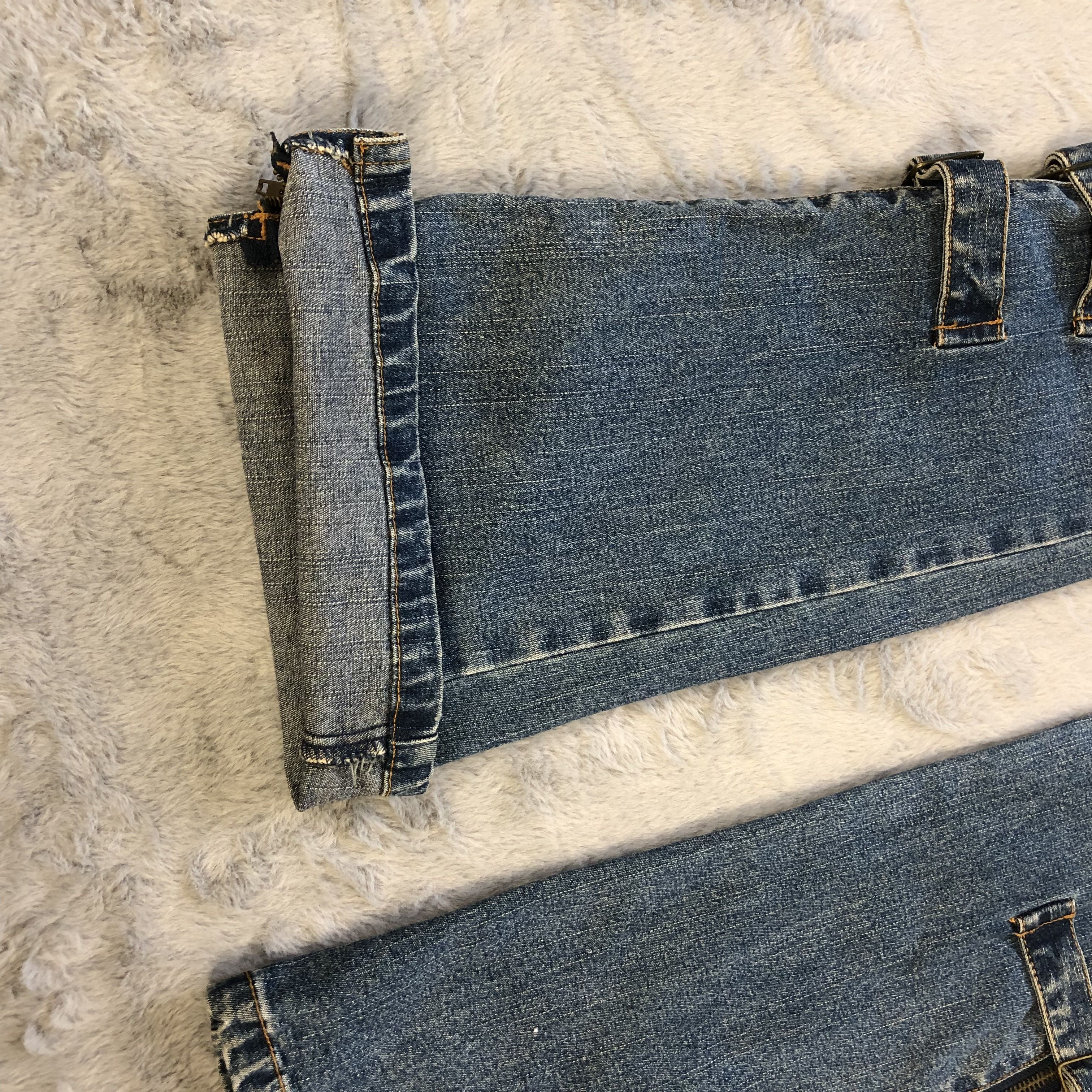 Japanese Brand FLARE🔥 BONDAGE PBM JEANS PANTS #5978-216 Size 26" / US 2 / IT 38 - 9 Thumbnail