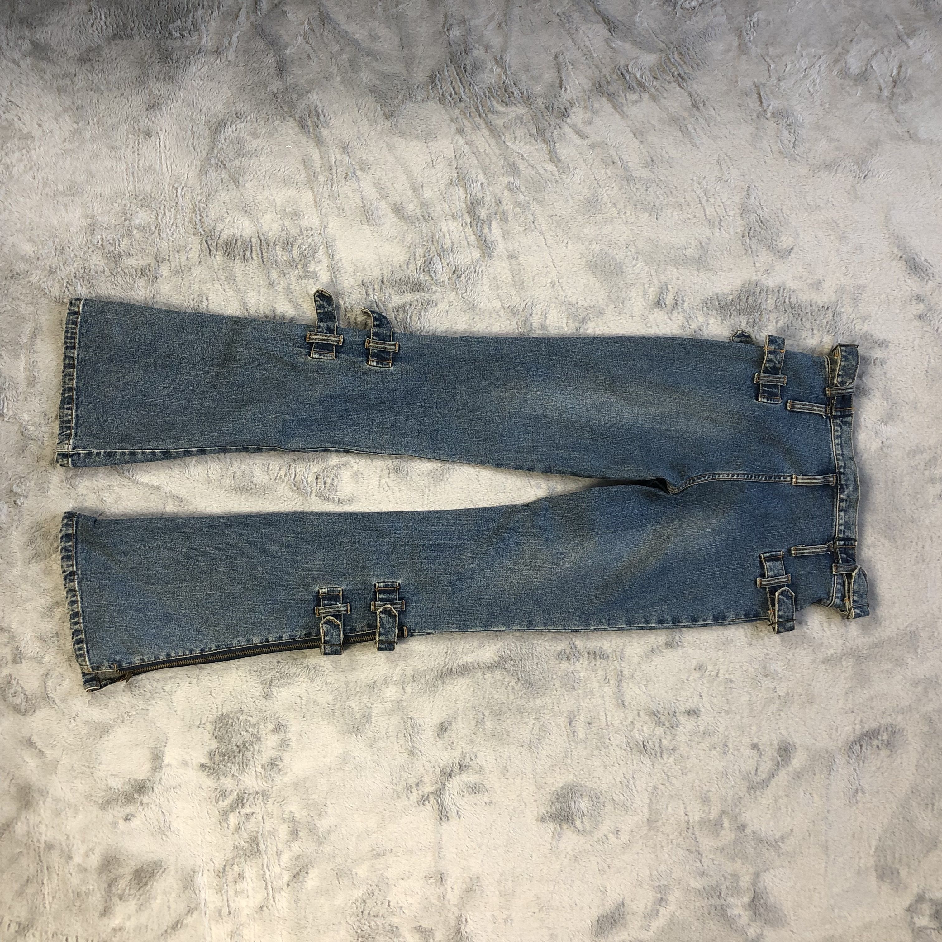 Japanese Brand FLARE🔥 BONDAGE PBM JEANS PANTS #5978-216 Size 26" / US 2 / IT 38 - 13 Thumbnail