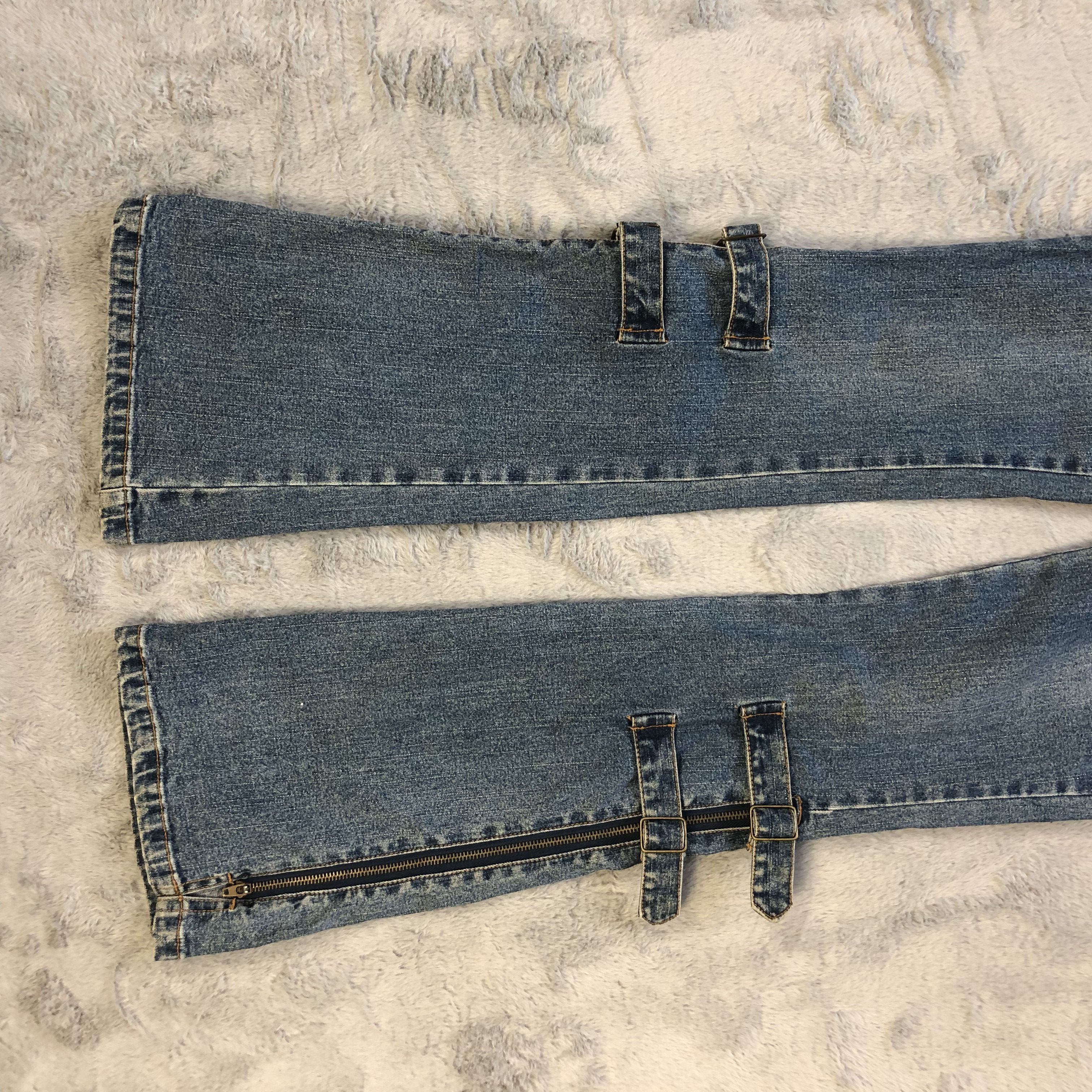 Japanese Brand FLARE🔥 BONDAGE PBM JEANS PANTS #5978-216 Size 26" / US 2 / IT 38 - 8 Thumbnail