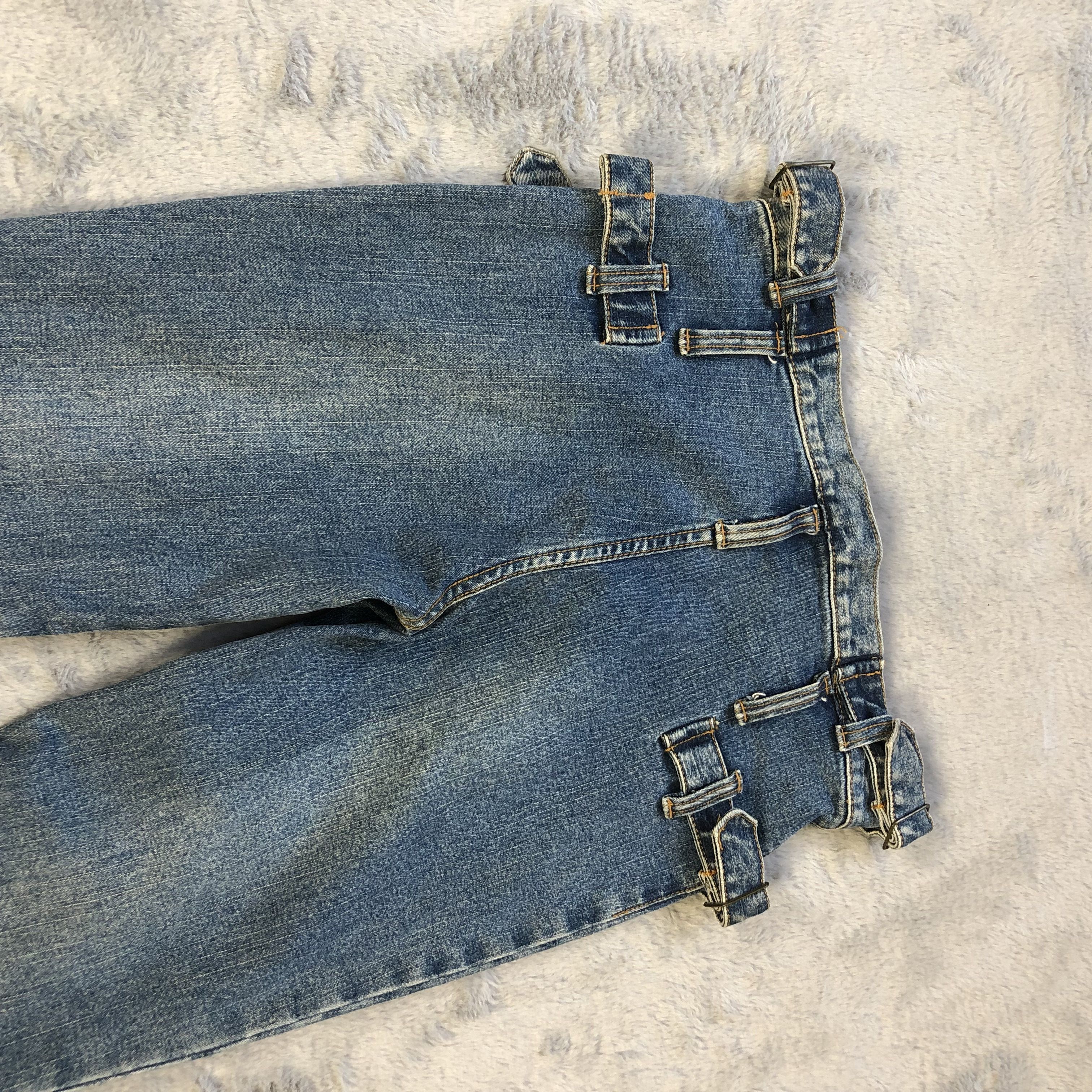 Japanese Brand FLARE🔥 BONDAGE PBM JEANS PANTS #5978-216 Size 26" / US 2 / IT 38 - 14 Thumbnail