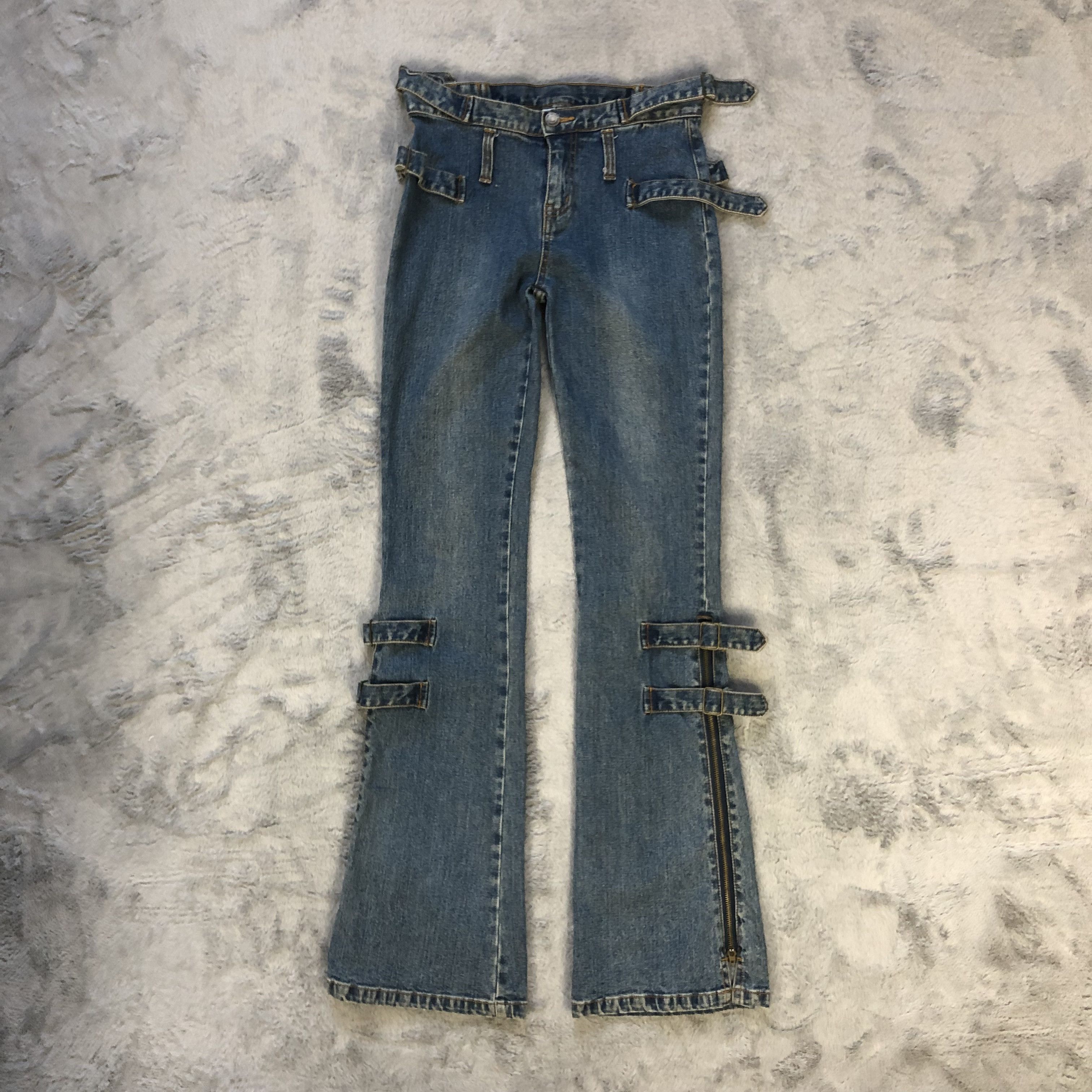 image of Vintage Flare Bondage Pbm Jeans Pants 5978-216 in Blue Denim, Women's (Size 26)
