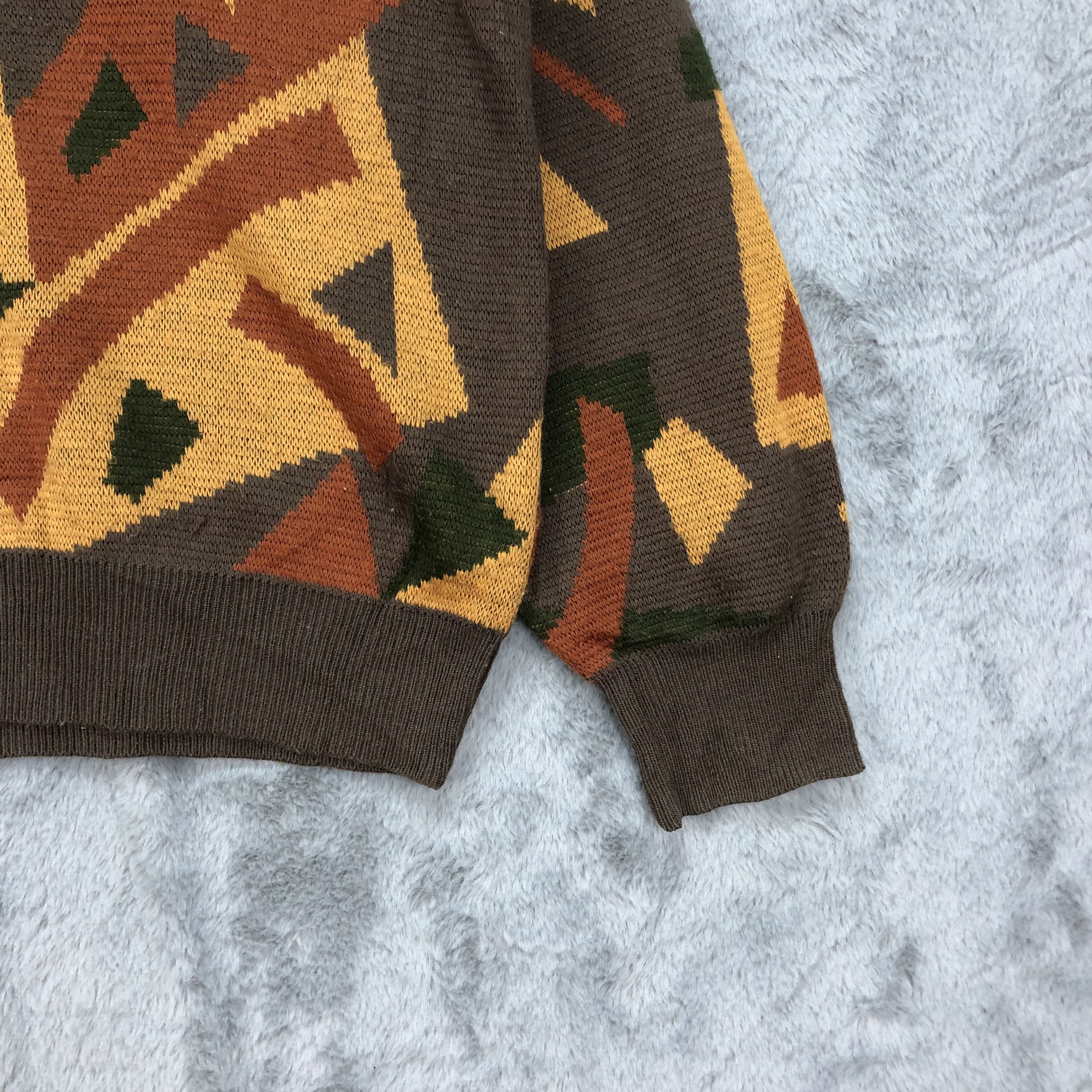 Japanese Brand ENIEME Graphic Printed Designs Knit Cardigan #4482-155 Size M / US 6-8 / IT 42-44 - 5 Thumbnail