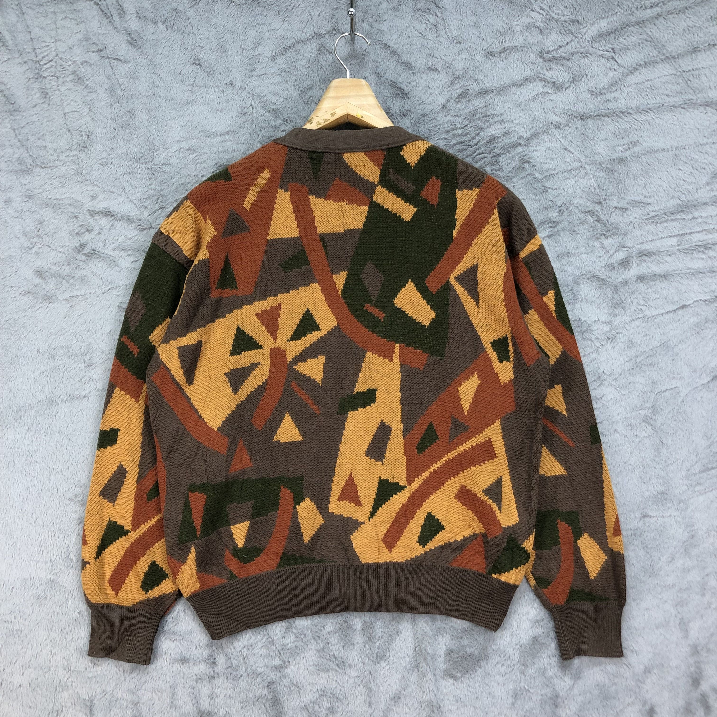 Japanese Brand ENIEME Graphic Printed Designs Knit Cardigan #4482-155 Size M / US 6-8 / IT 42-44 - 9 Thumbnail