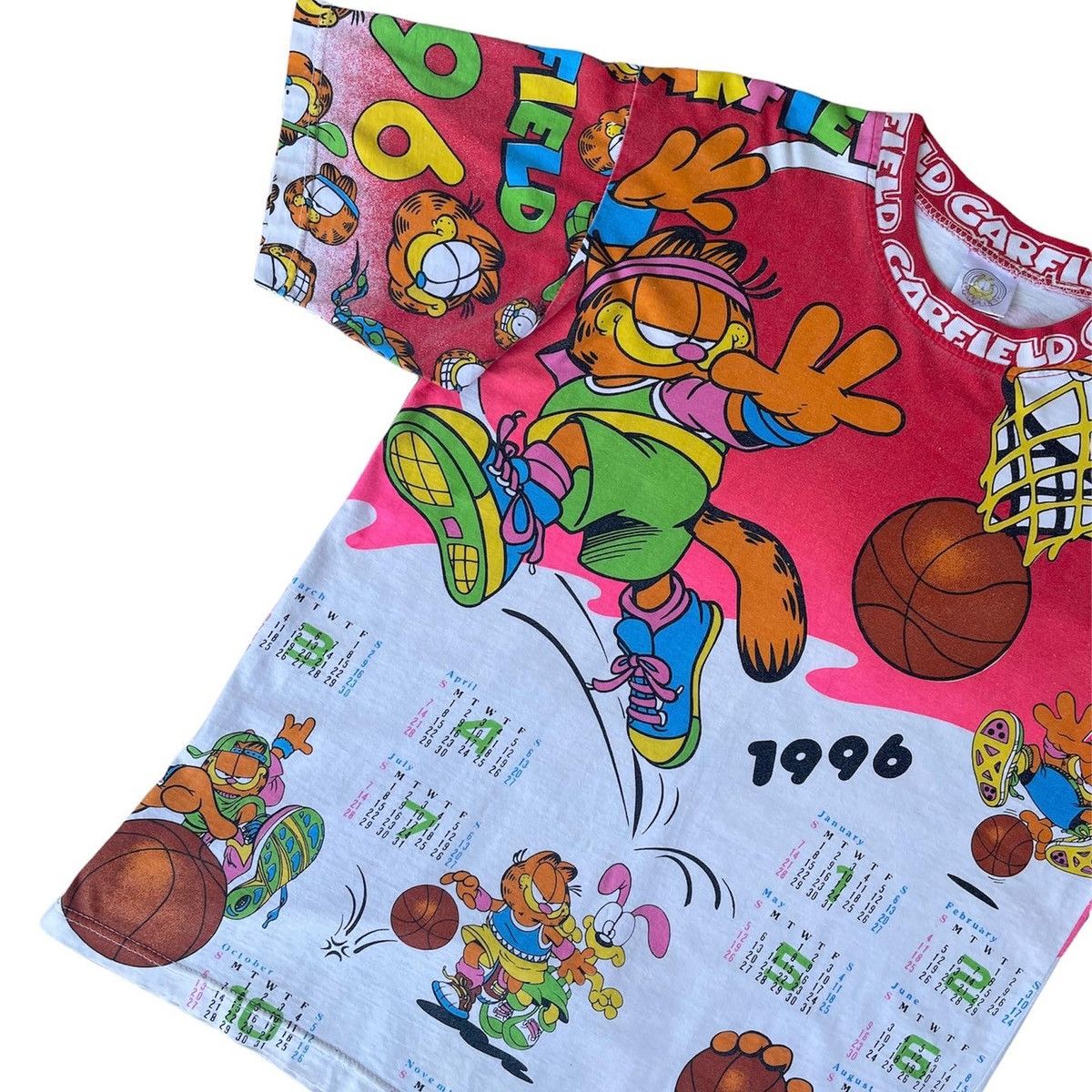 Fruit Of The Loom VINTAGE FULLPRINT GARFIELD 1996 Size US L / EU 52-54 / 3 - 3 Thumbnail