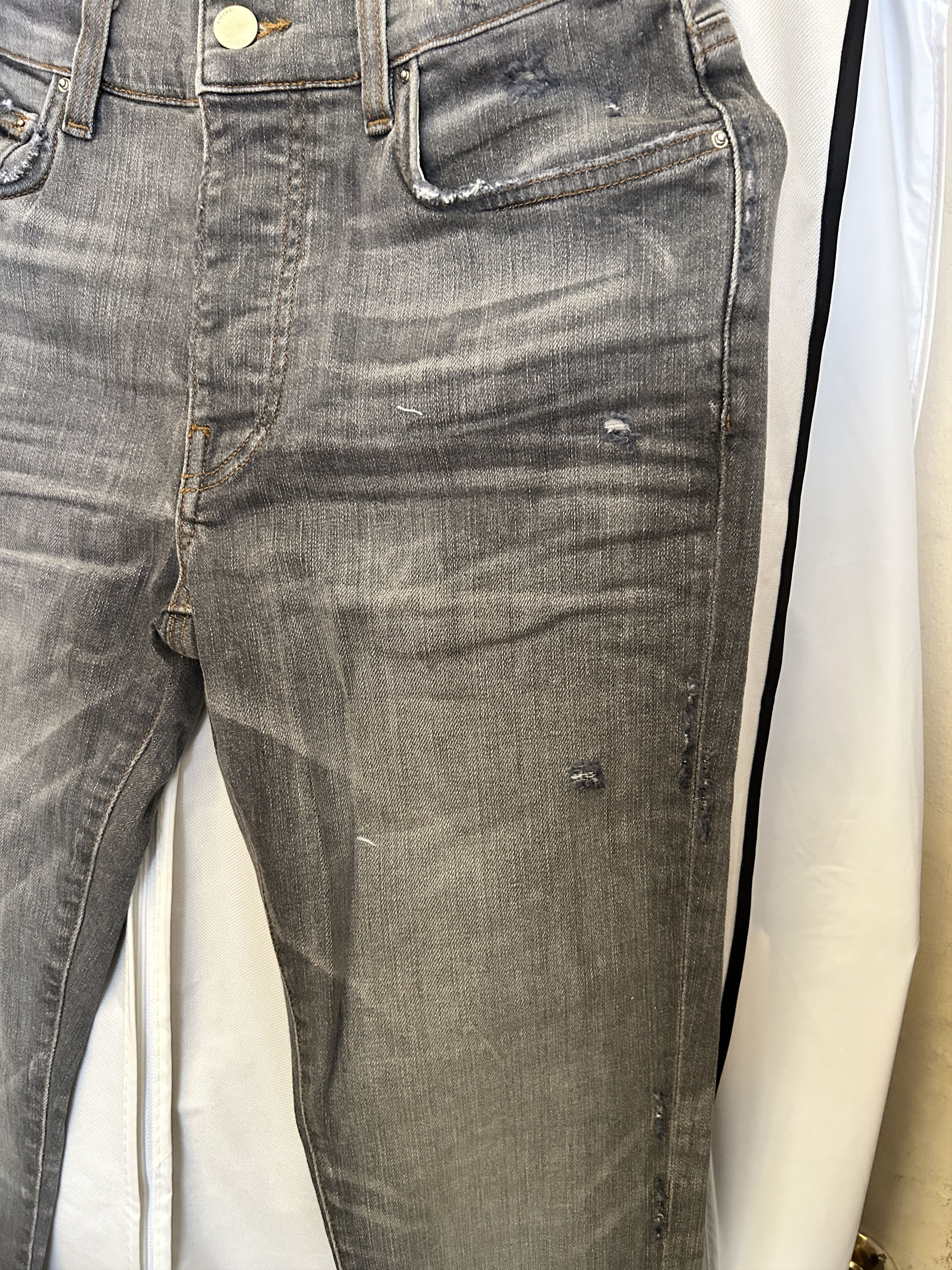 Amiri Amiri grey stack jeans smoke Size US 29 - 4 Thumbnail