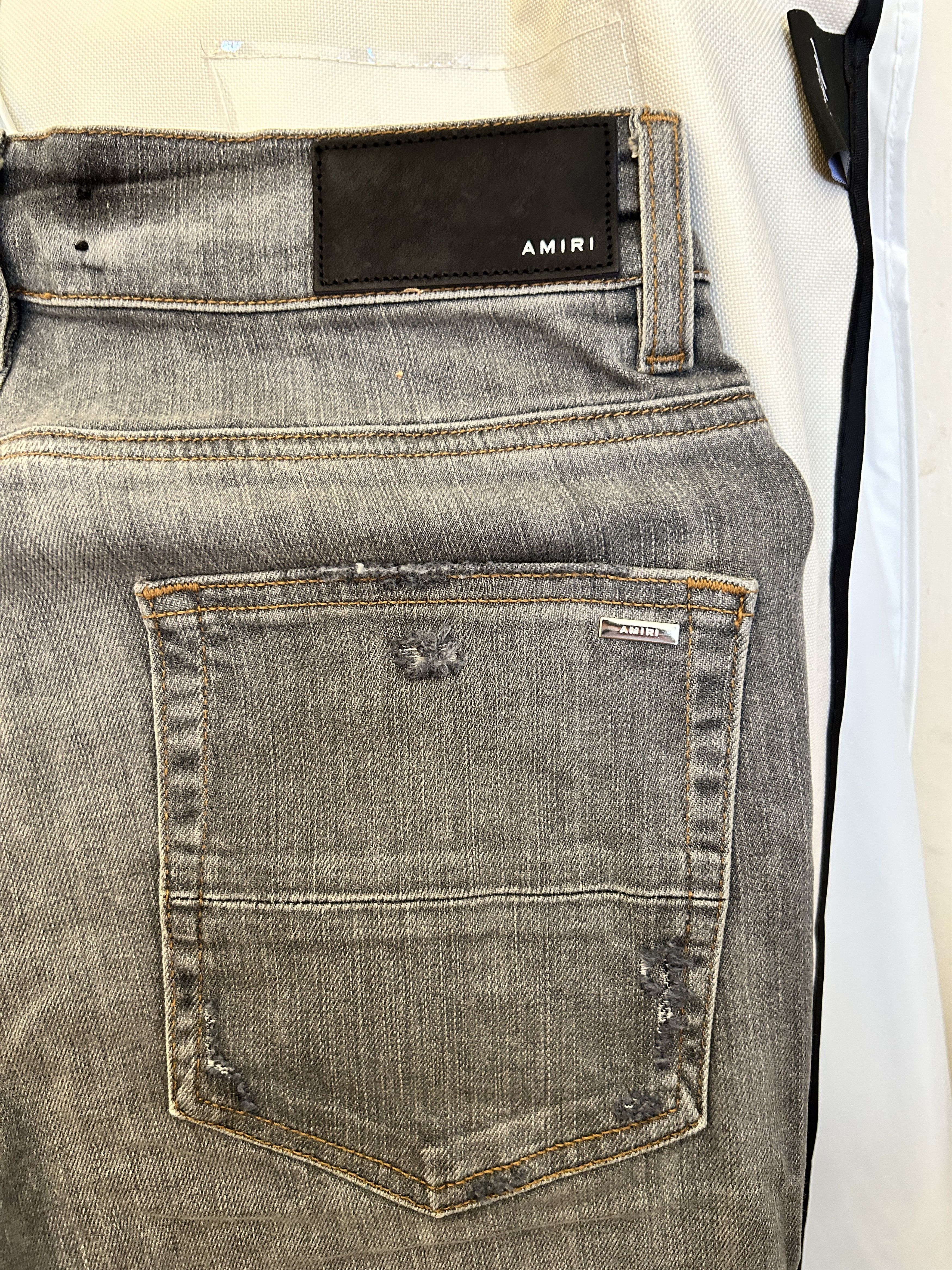 Amiri Amiri grey stack jeans smoke Size US 29 - 7 Thumbnail