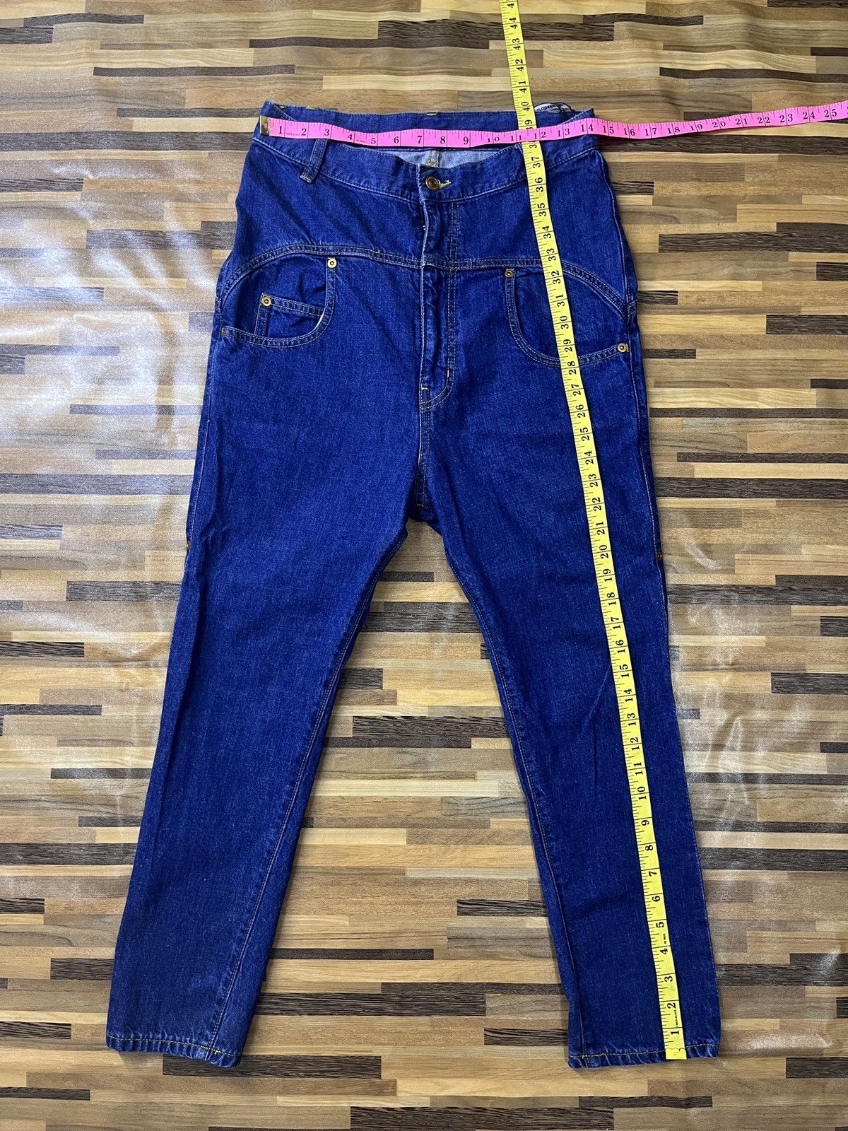 Issey Miyake × Japanese Brand × mercibeaucoup Issey Miyake Avant Garde Denim Pants Japanese Size US 29 - 6 Thumbnail
