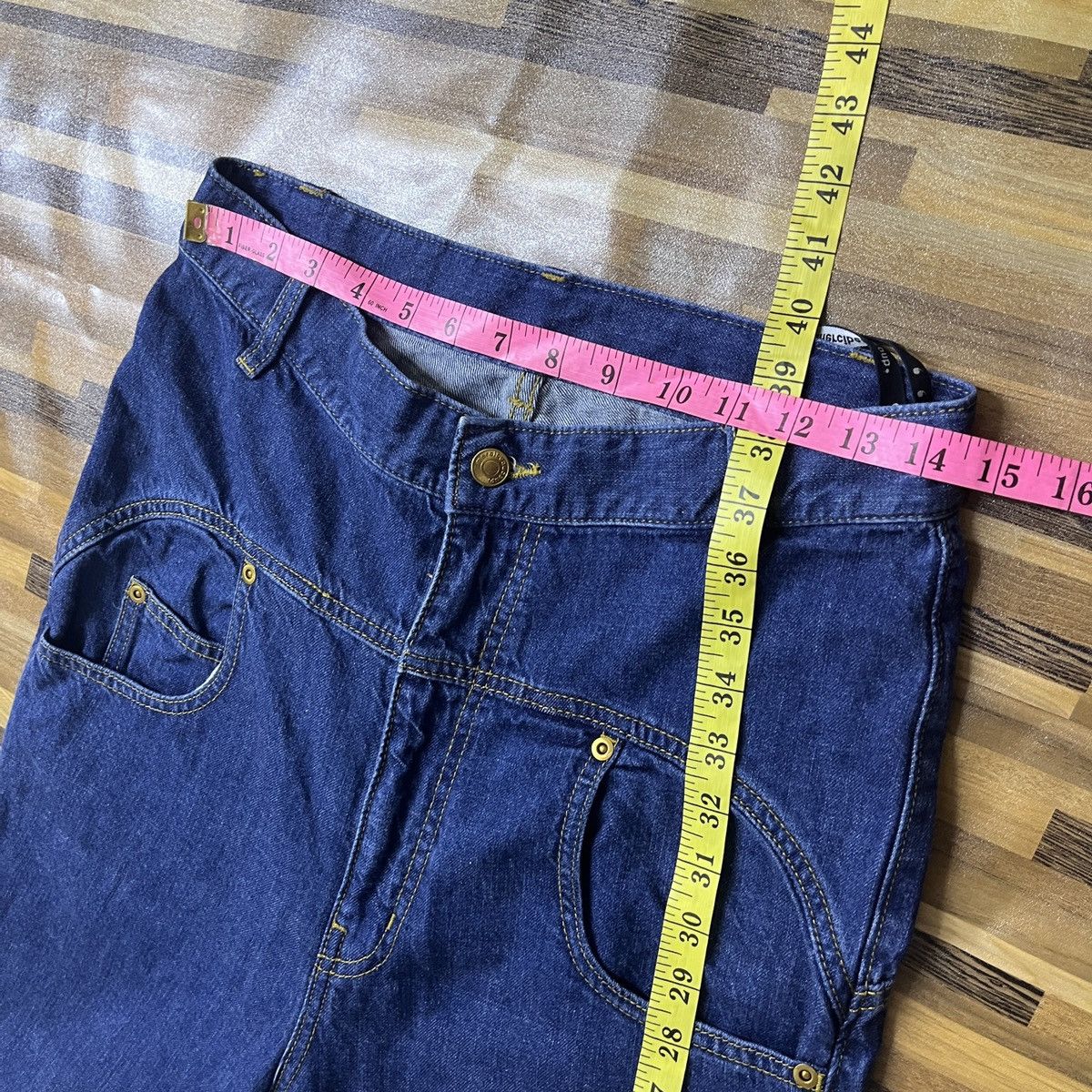 Issey Miyake × Japanese Brand × mercibeaucoup Issey Miyake Avant Garde Denim Pants Japanese Size US 29 - 5 Thumbnail