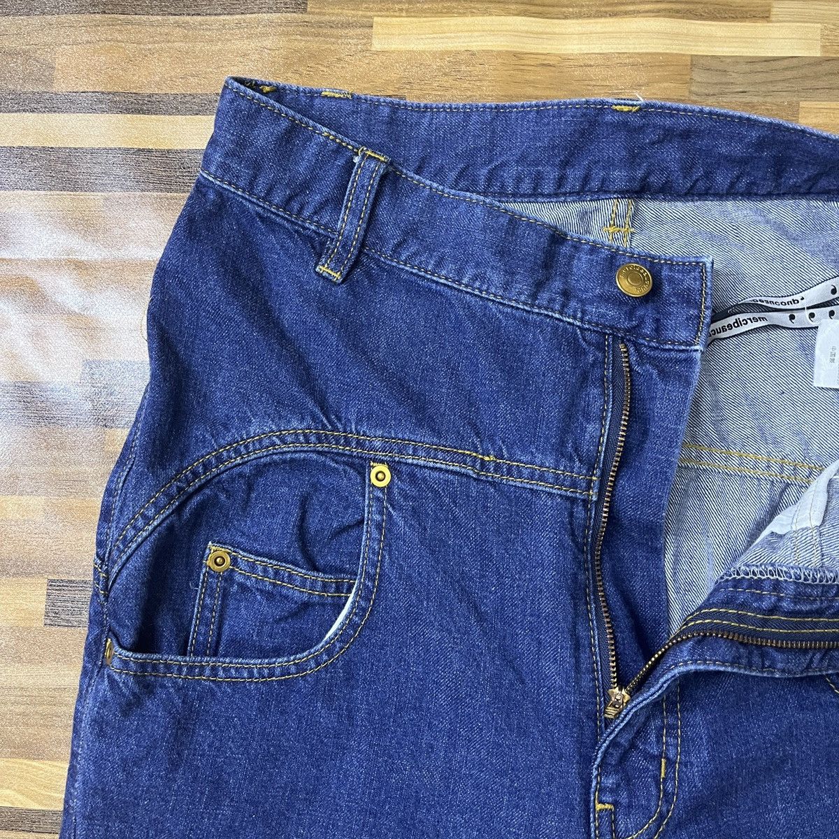 Issey Miyake × Japanese Brand × mercibeaucoup Issey Miyake Avant Garde Denim Pants Japanese Size US 29 - 11 Thumbnail