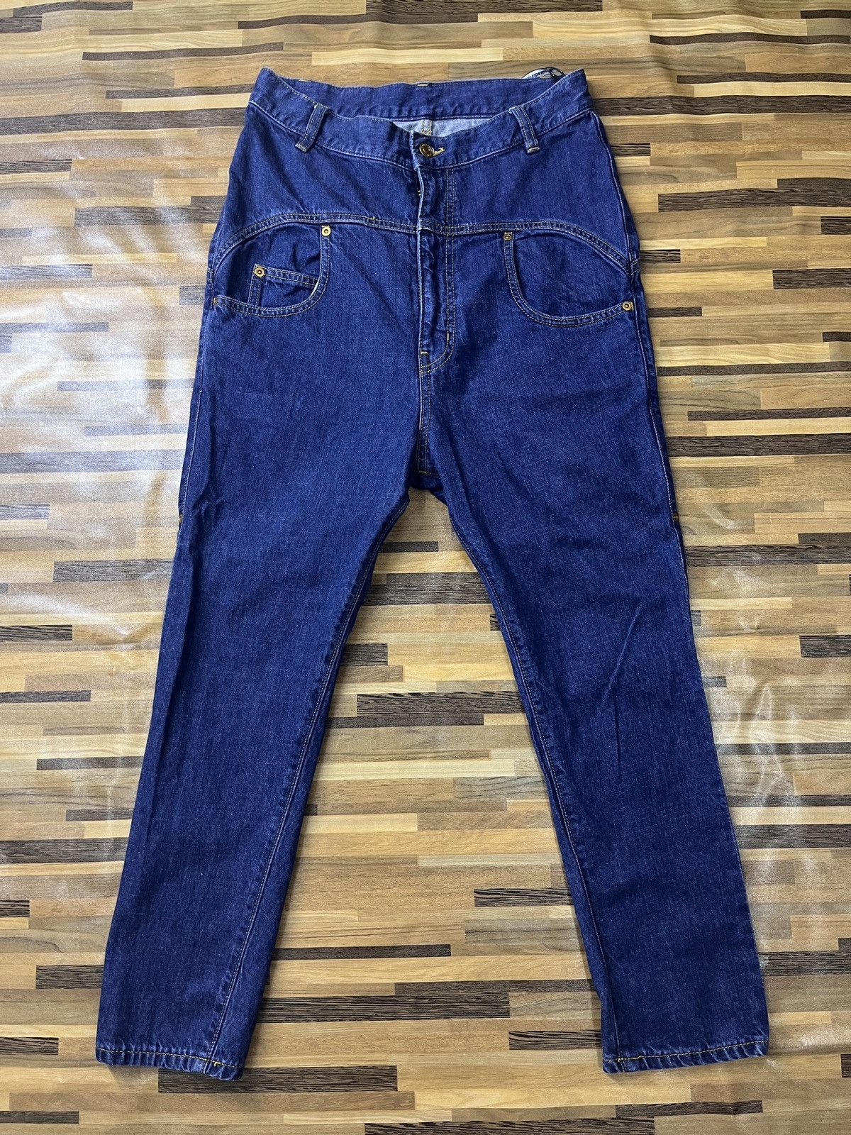 Issey Miyake × Japanese Brand × mercibeaucoup Issey Miyake Avant Garde Denim Pants Japanese Size US 29 - 18 Thumbnail