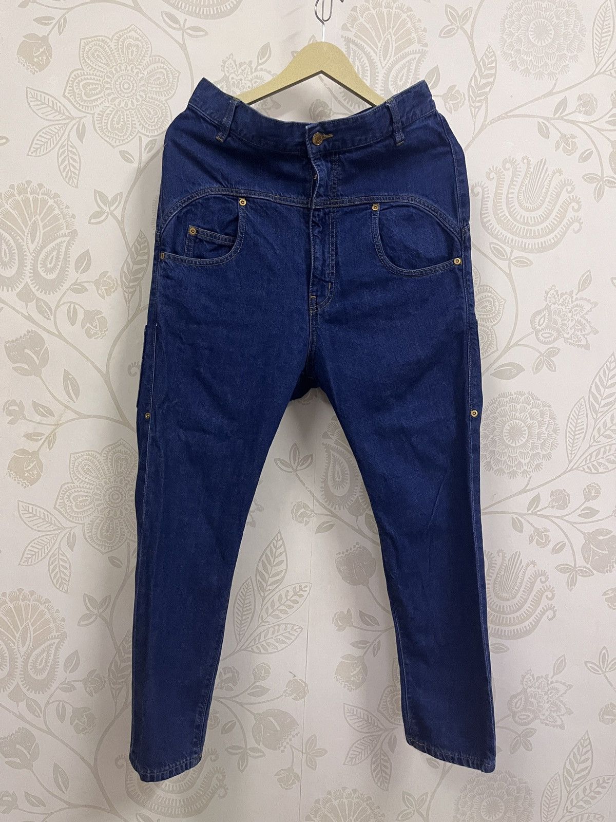 Issey Miyake × Japanese Brand × mercibeaucoup Issey Miyake Avant Garde Denim Pants Japanese Size US 29 - 4 Thumbnail
