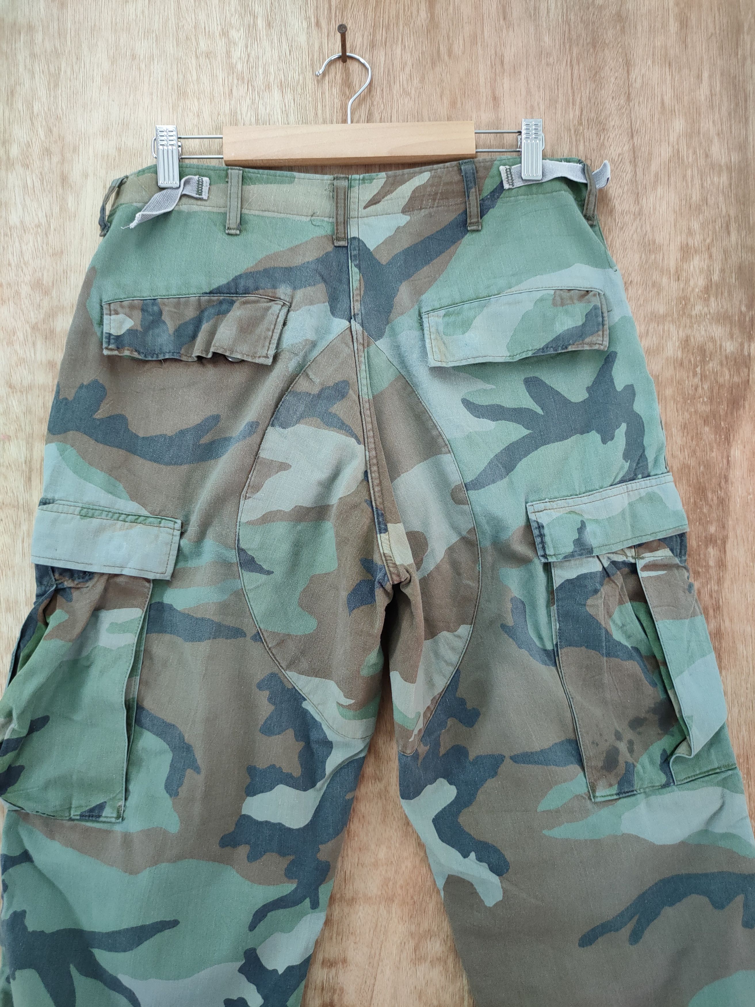 Vintage DL Military green camo vintage cargo pants #798 Size US 31 - 10 Thumbnail