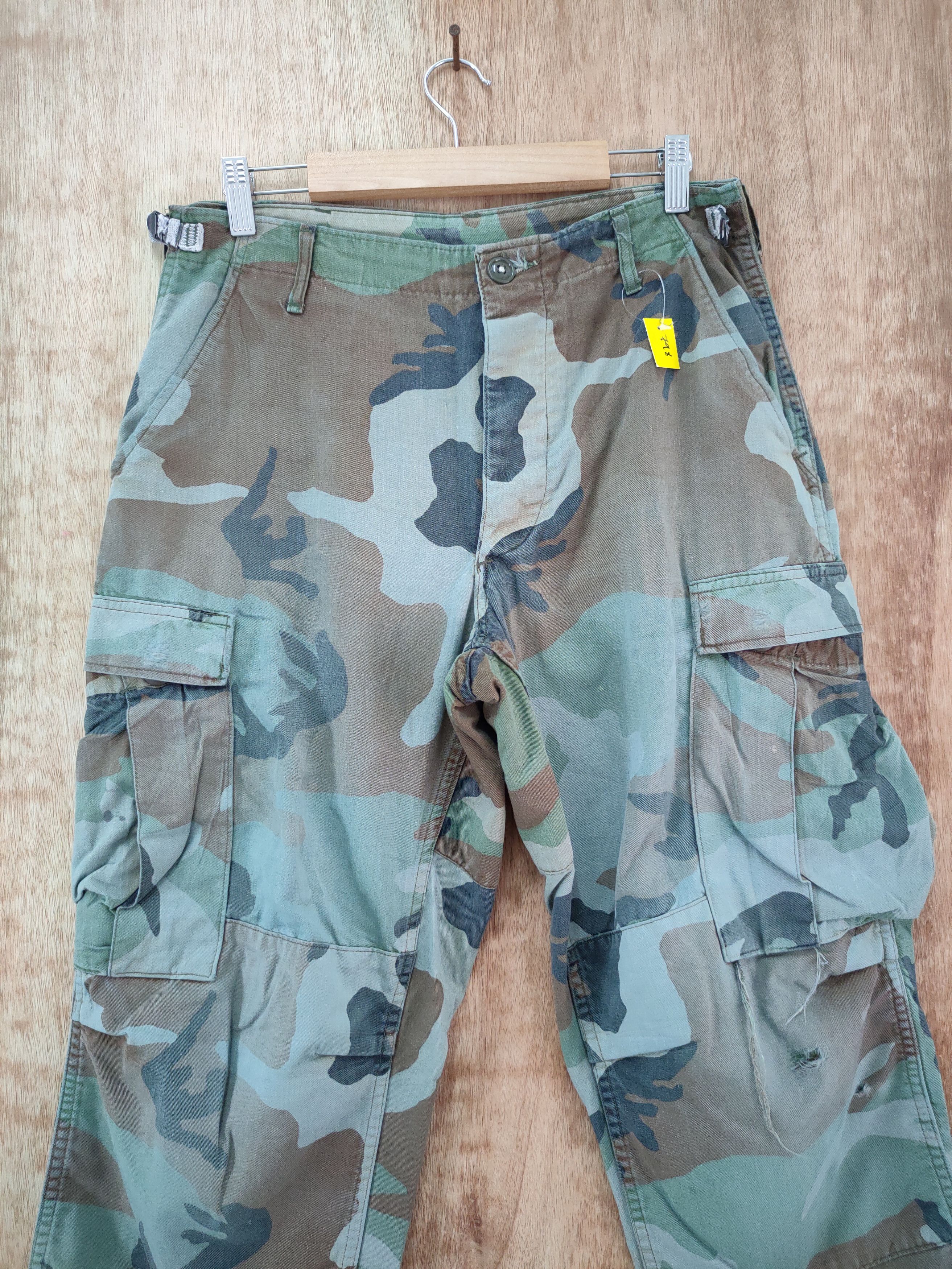 Vintage DL Military green camo vintage cargo pants #798 Size US 31 - 4 Thumbnail
