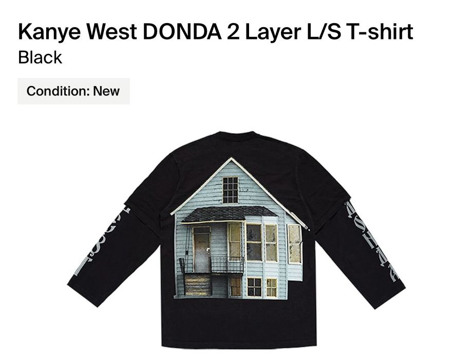 Kanye West Kanye West DONDA 2 Layer L/S T-Shirt | Grailed