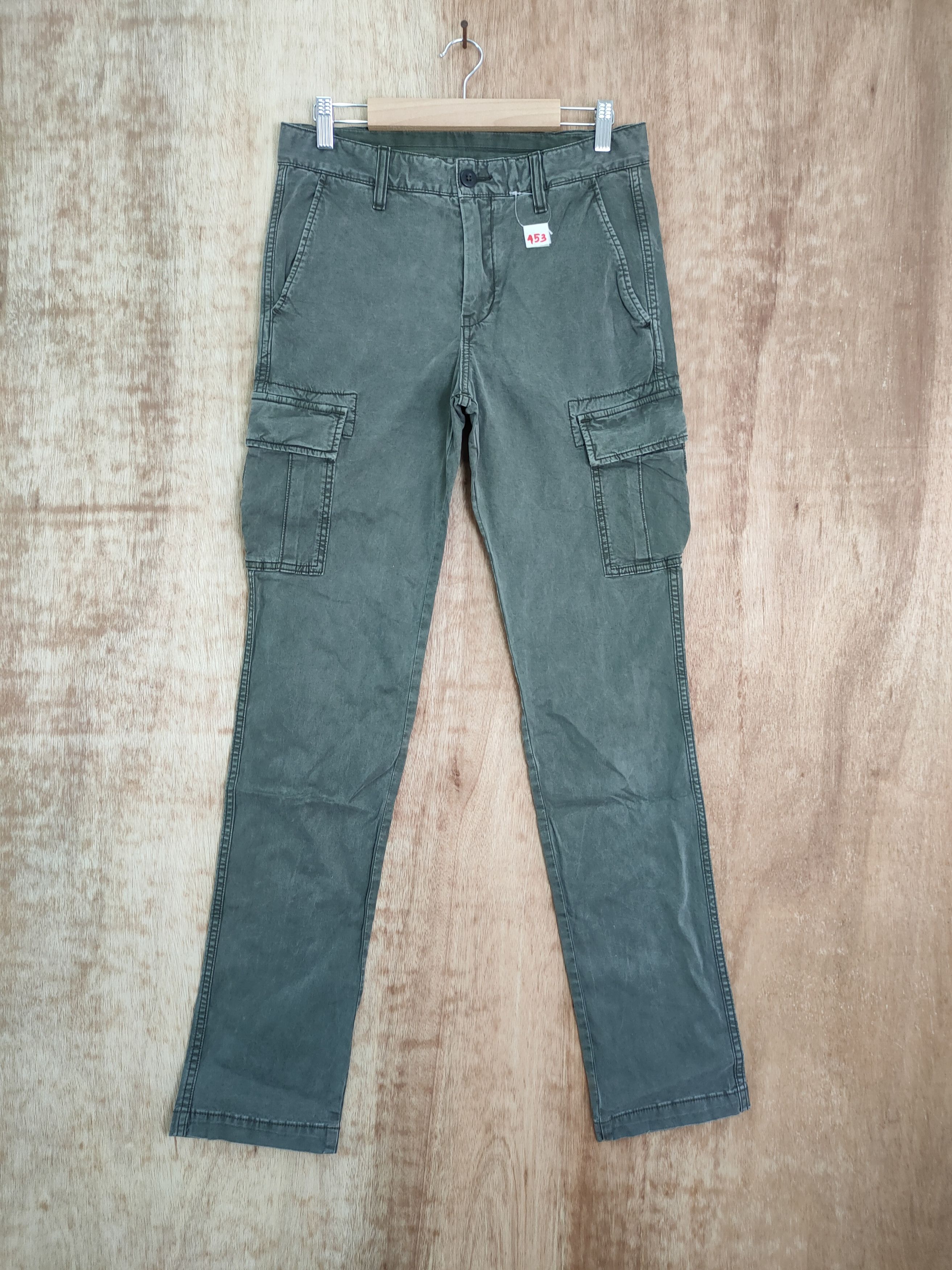 Japanese Brand Uniqlo Faded green multipocket tactical cargo pants #453 Size US 29 - 1 Thumbnail