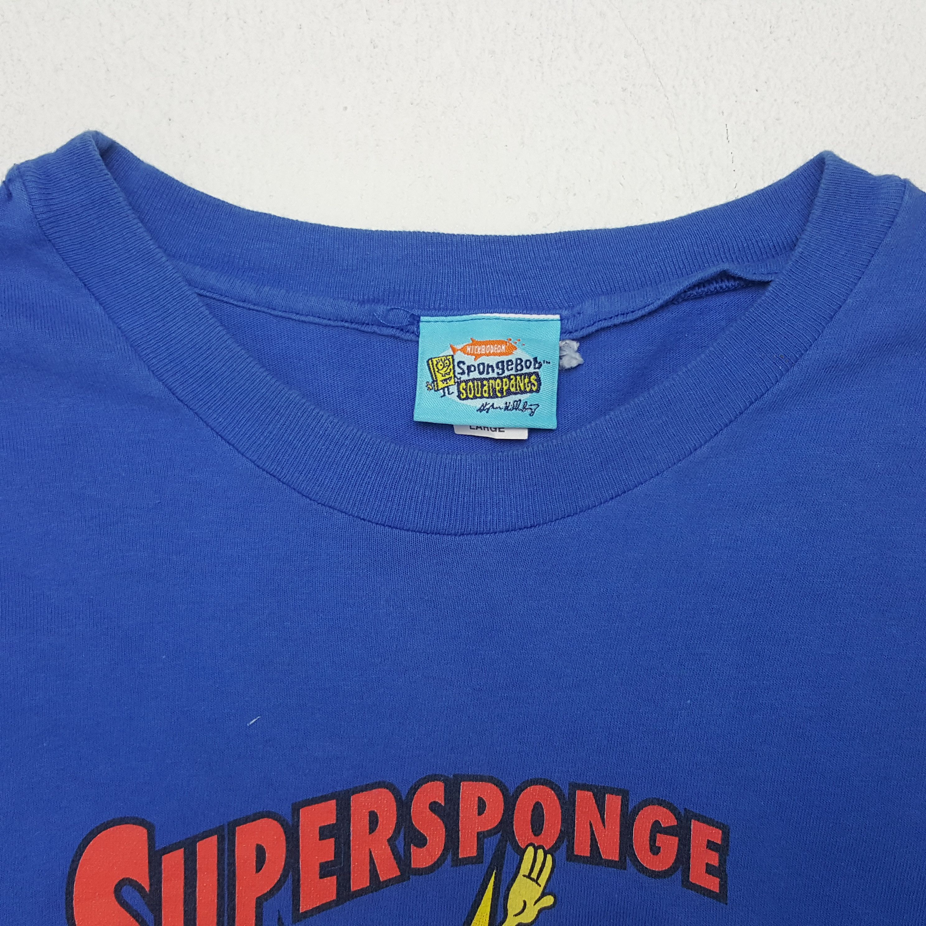 Cartoon Network Vintage SuperSponge Nickelodeon SpongeBob Parody Tshirt Size US L / EU 52-54 / 3 - 4 Thumbnail