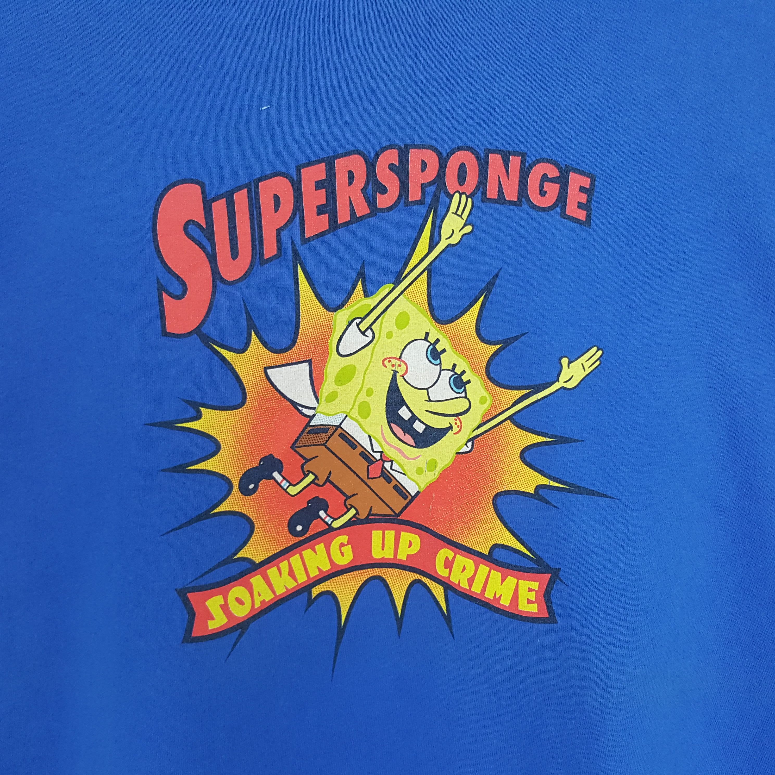 Cartoon Network Vintage SuperSponge Nickelodeon SpongeBob Parody Tshirt Size US L / EU 52-54 / 3 - 2 Thumbnail