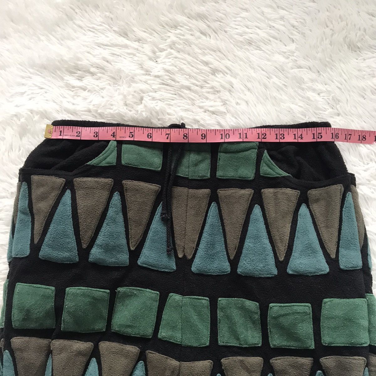 Japanese Brand 💥Steals💥Rare Block Art Design MESH Pant Size US 32 / EU 48 - 18 Thumbnail