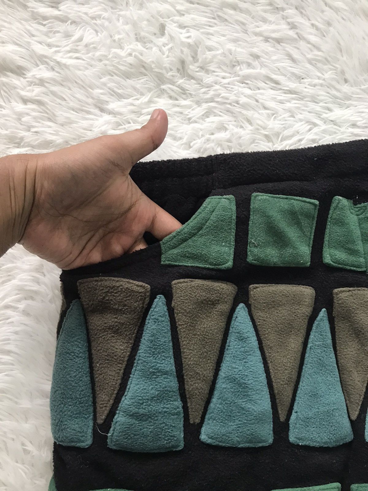 Japanese Brand 💥Steals💥Rare Block Art Design MESH Pant Size US 32 / EU 48 - 13 Thumbnail