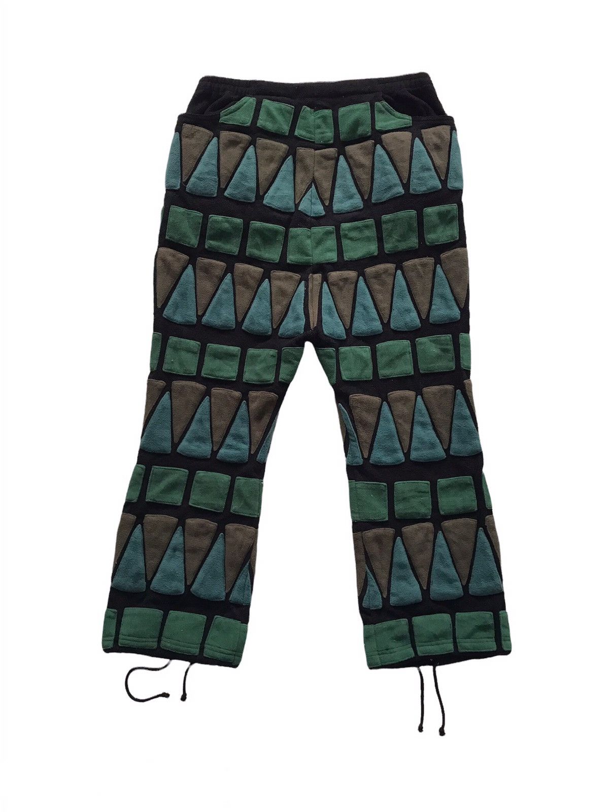Japanese Brand 💥Steals💥Rare Block Art Design MESH Pant Size US 32 / EU 48 - 2 Thumbnail