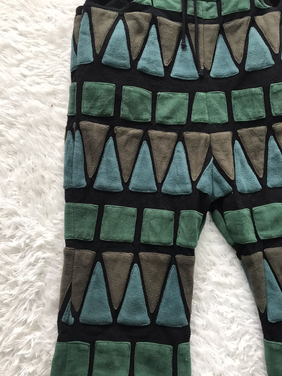 Japanese Brand 💥Steals💥Rare Block Art Design MESH Pant Size US 32 / EU 48 - 6 Thumbnail