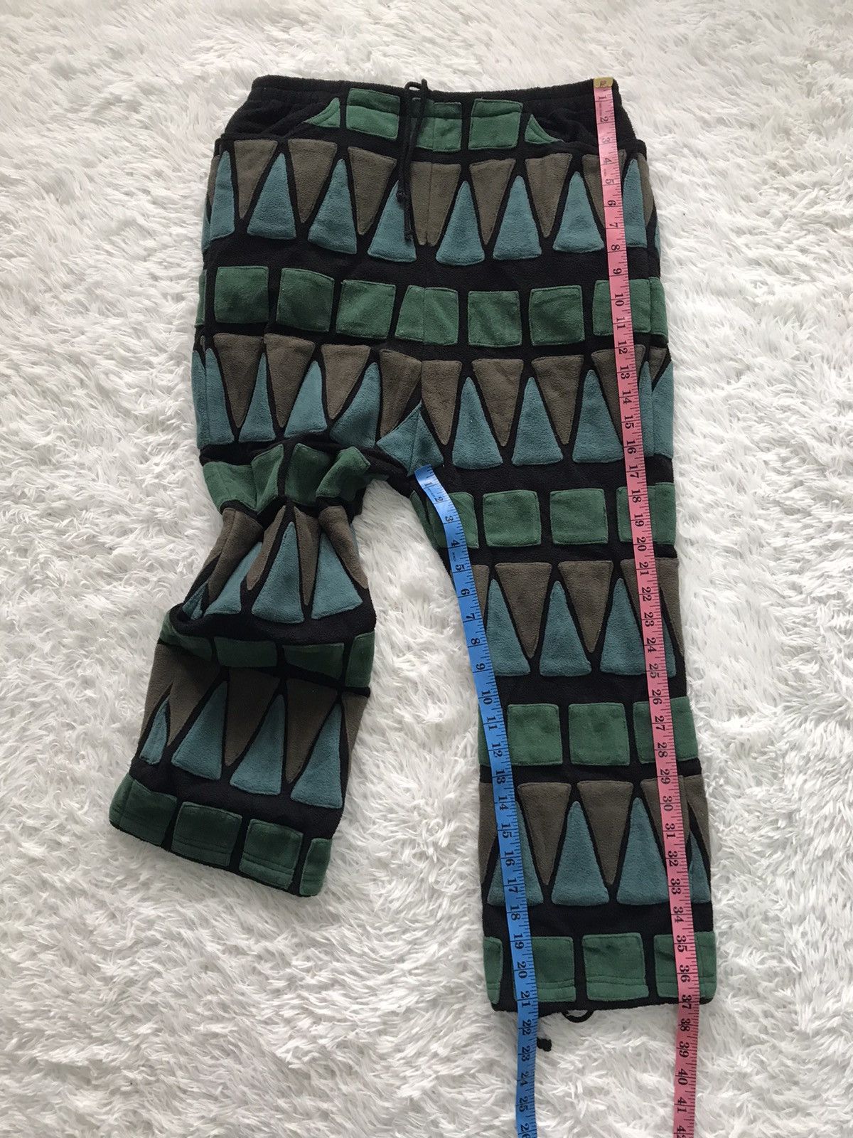 Japanese Brand 💥Steals💥Rare Block Art Design MESH Pant Size US 32 / EU 48 - 19 Thumbnail
