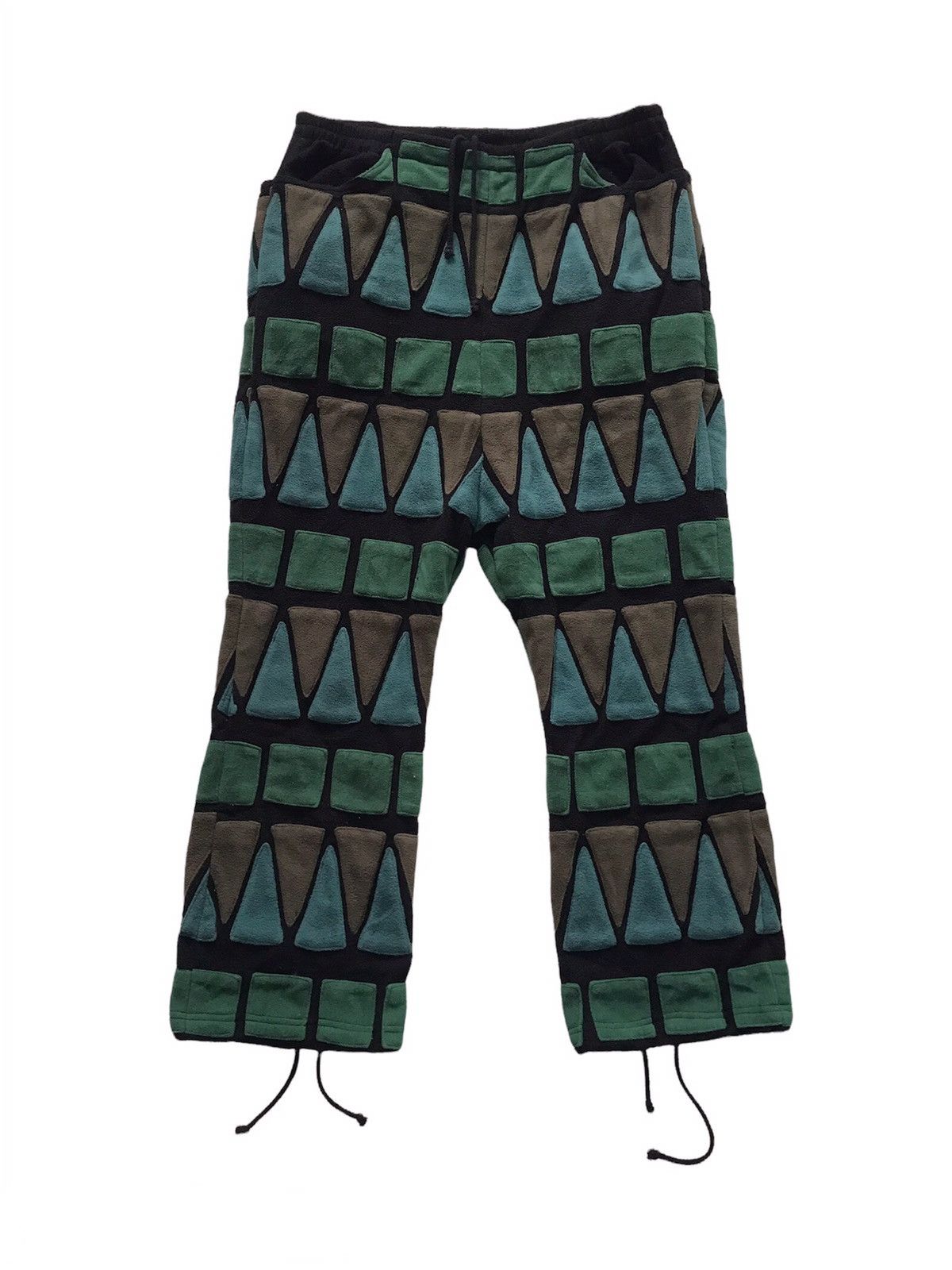 Japanese Brand 💥Steals💥Rare Block Art Design MESH Pant Size US 32 / EU 48 - 1 Thumbnail