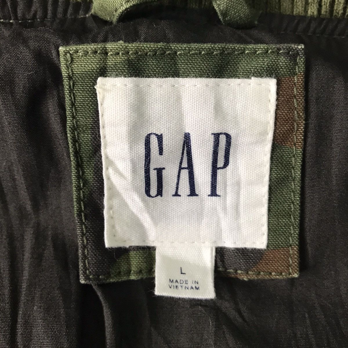 Gap Vtg Camo Printed Gap Bomber Jacket Zip Ideal Size US L / EU 52-54 / 3 - 18 Thumbnail