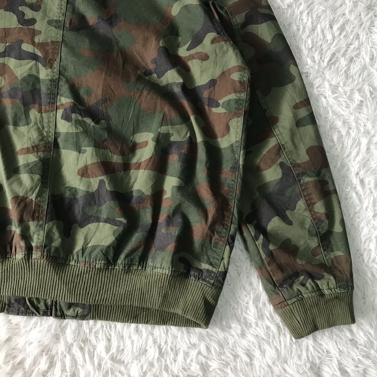 Gap Vtg Camo Printed Gap Bomber Jacket Zip Ideal Size US L / EU 52-54 / 3 - 10 Thumbnail