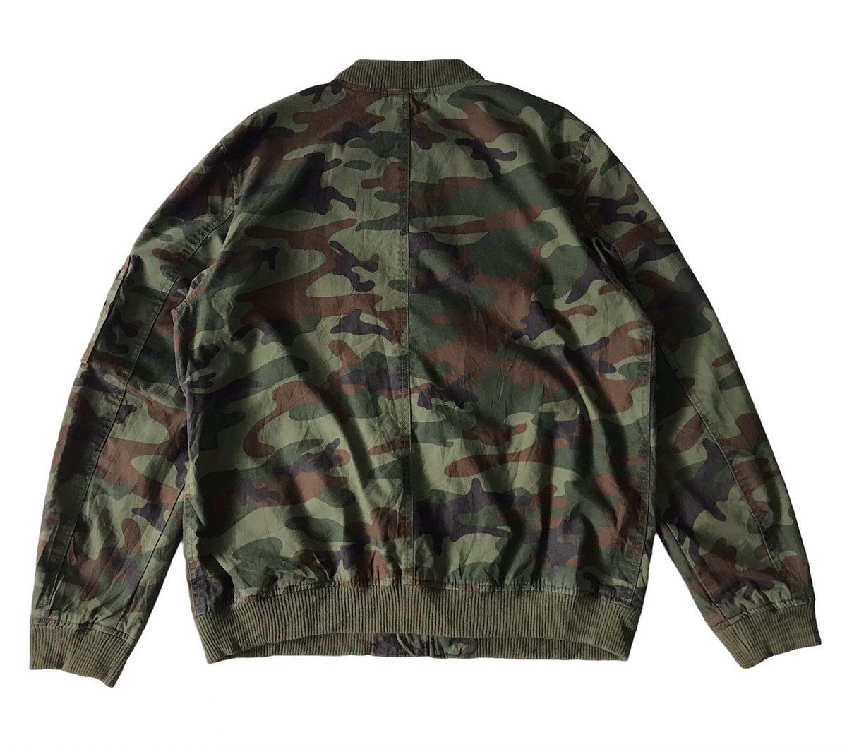 Gap Vtg Camo Printed Gap Bomber Jacket Zip Ideal Size US L / EU 52-54 / 3 - 2 Thumbnail