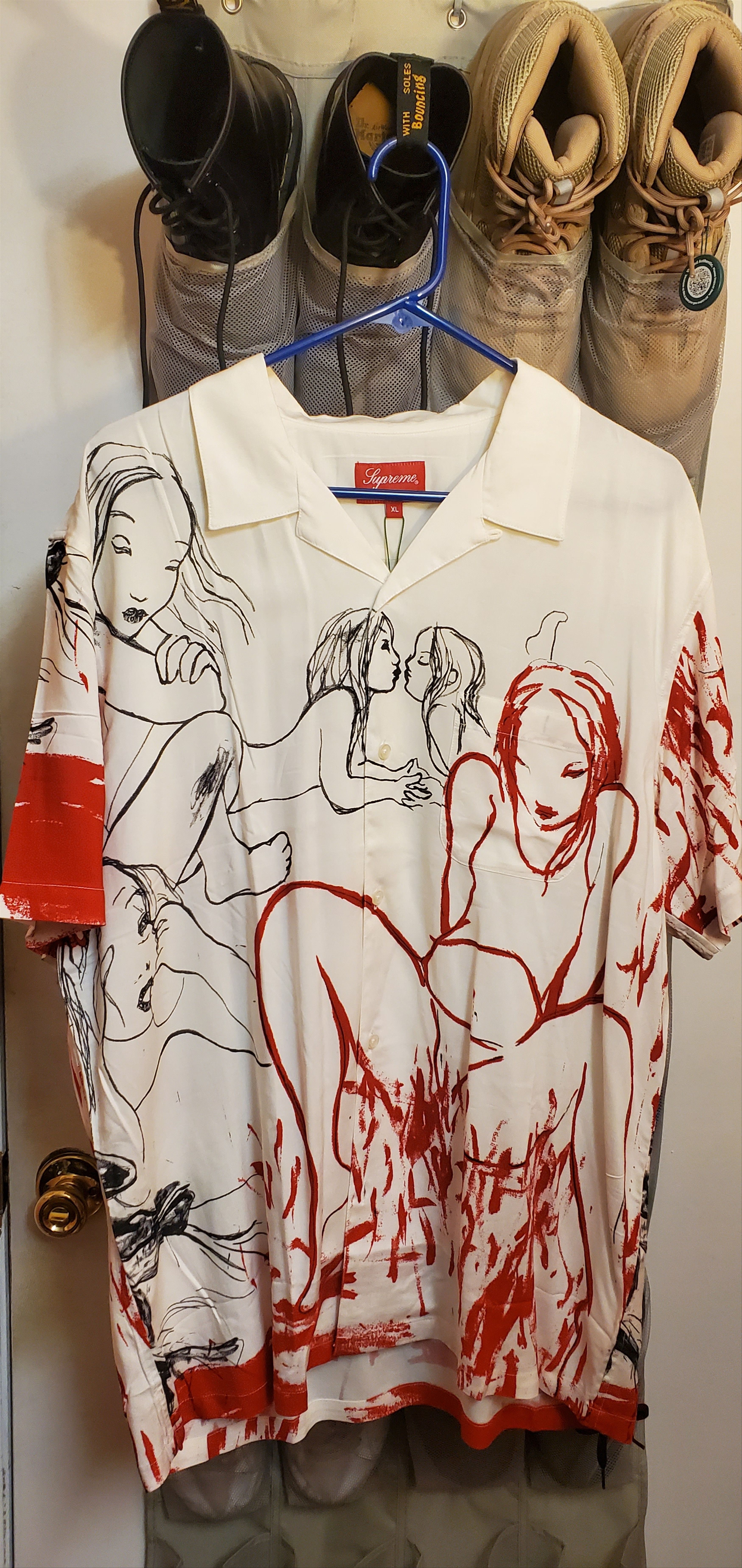 Supreme Supreme Rita Ackermann Rayon S/S Shirt FW19 XL | Grailed