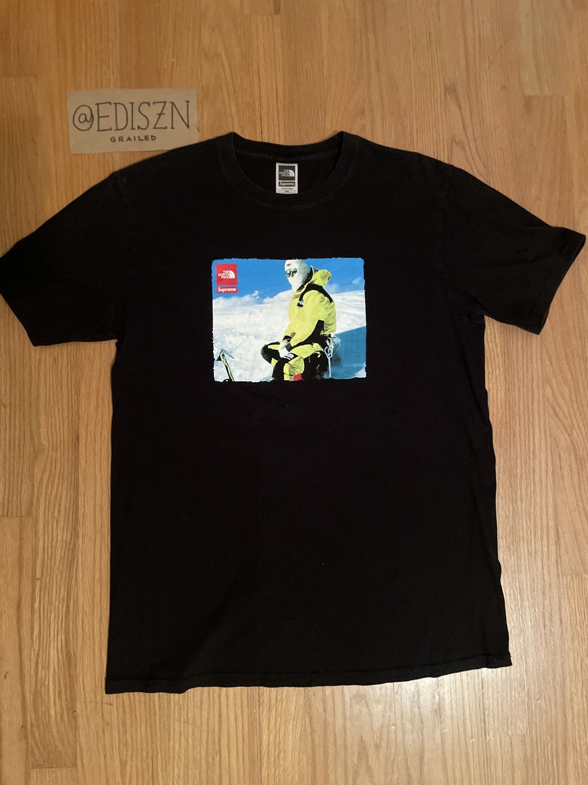 Supreme SUPREME X THE NORTH FACE PICTURE TEE // BLACK | Grailed