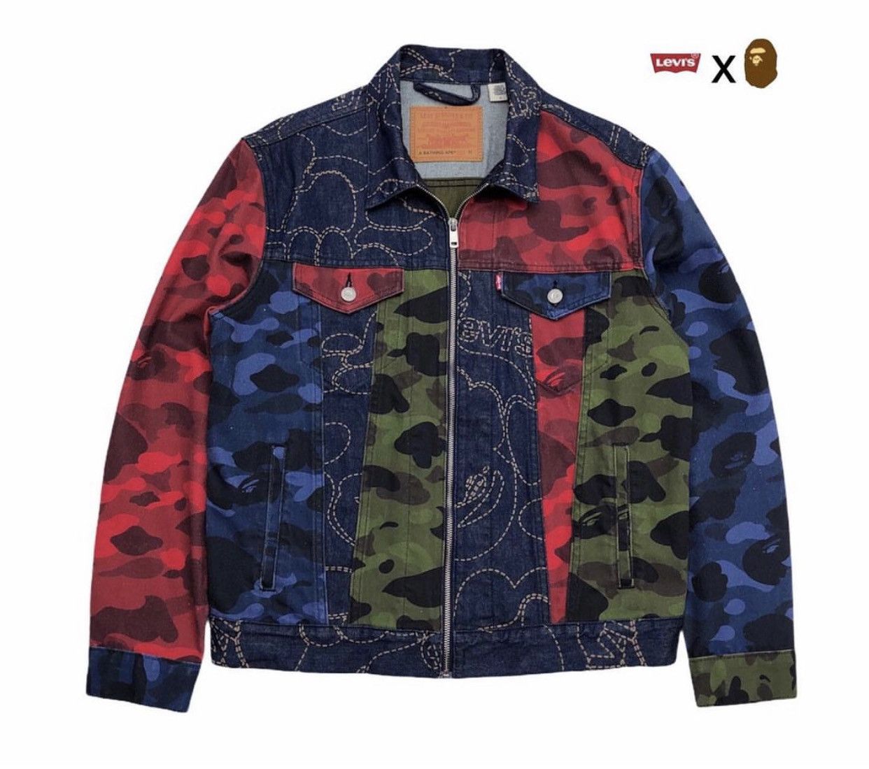 Bape × Levi's BAPE x LEVI'S MULTI COLOR TRUCKER JACKET Size US M / EU 48-50 / 2 - 10 Thumbnail