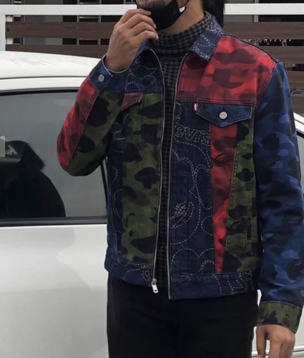 Bape × Levi's BAPE x LEVI'S MULTI COLOR TRUCKER JACKET Size US M / EU 48-50 / 2 - 1 Thumbnail
