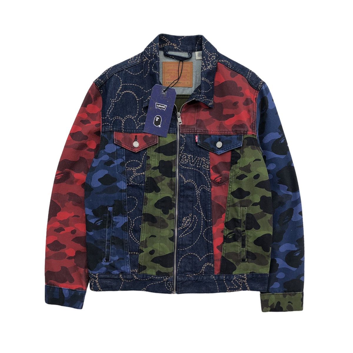 Bape × Levi's BAPE x LEVI'S MULTI COLOR TRUCKER JACKET Size US M / EU 48-50 / 2 - 9 Thumbnail