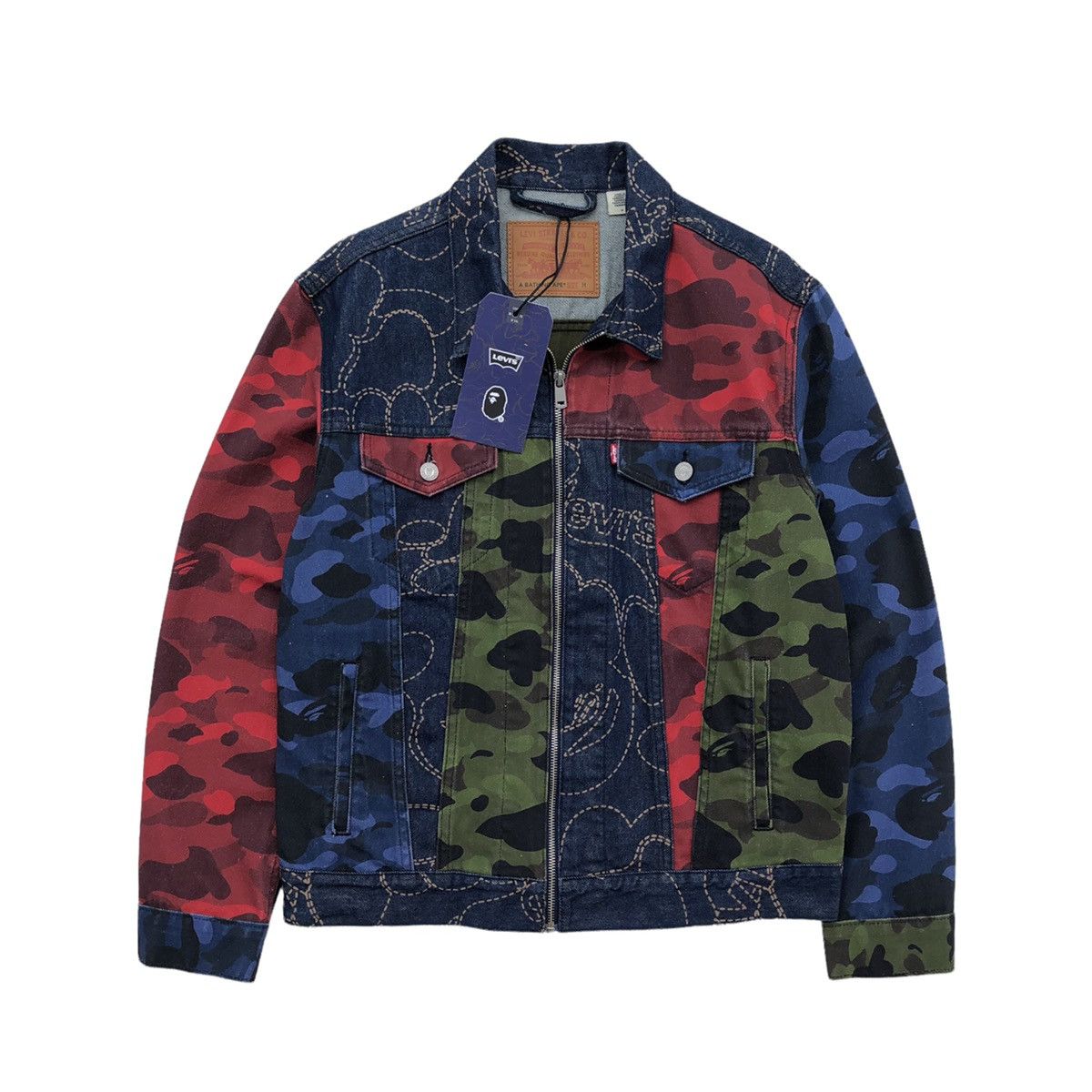 Bape BAPE x LEVI'S MULTI COLOR TRUCKER JACKET | Grailed