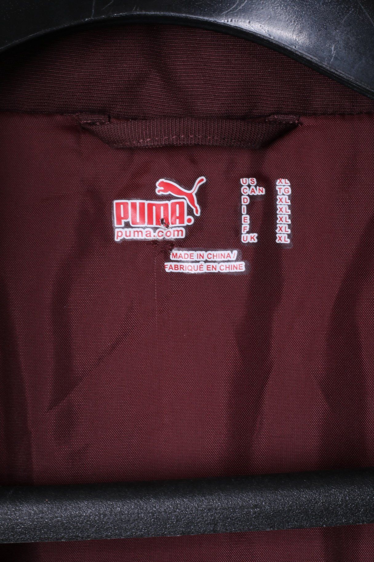 Puma PUMA Men XL Jacket Maroon Full Zipper Padded Top 0524 Size US XL / EU 56 / 4 - 5 Thumbnail