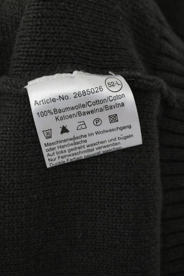 Vintage Lerros Men L Jumper Grey Cotton Crew Neck Deer vtg 0560 Size US L / EU 52-54 / 3 - 5 Thumbnail