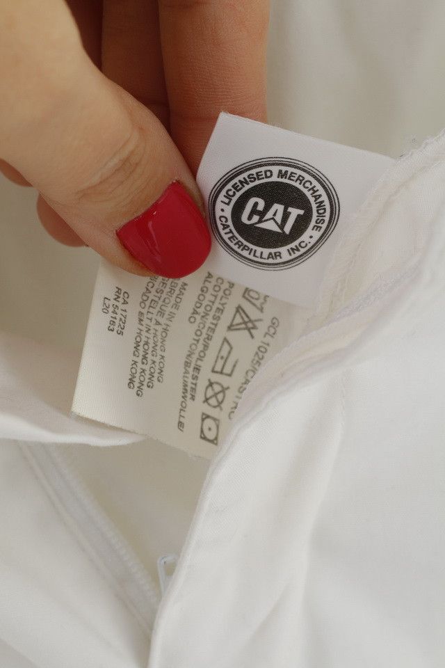 Caterpillar × Vintage CAT Womens S Trousers White Castro Cotton 0171 Size 27" / US 4 / IT 40 - 4 Thumbnail