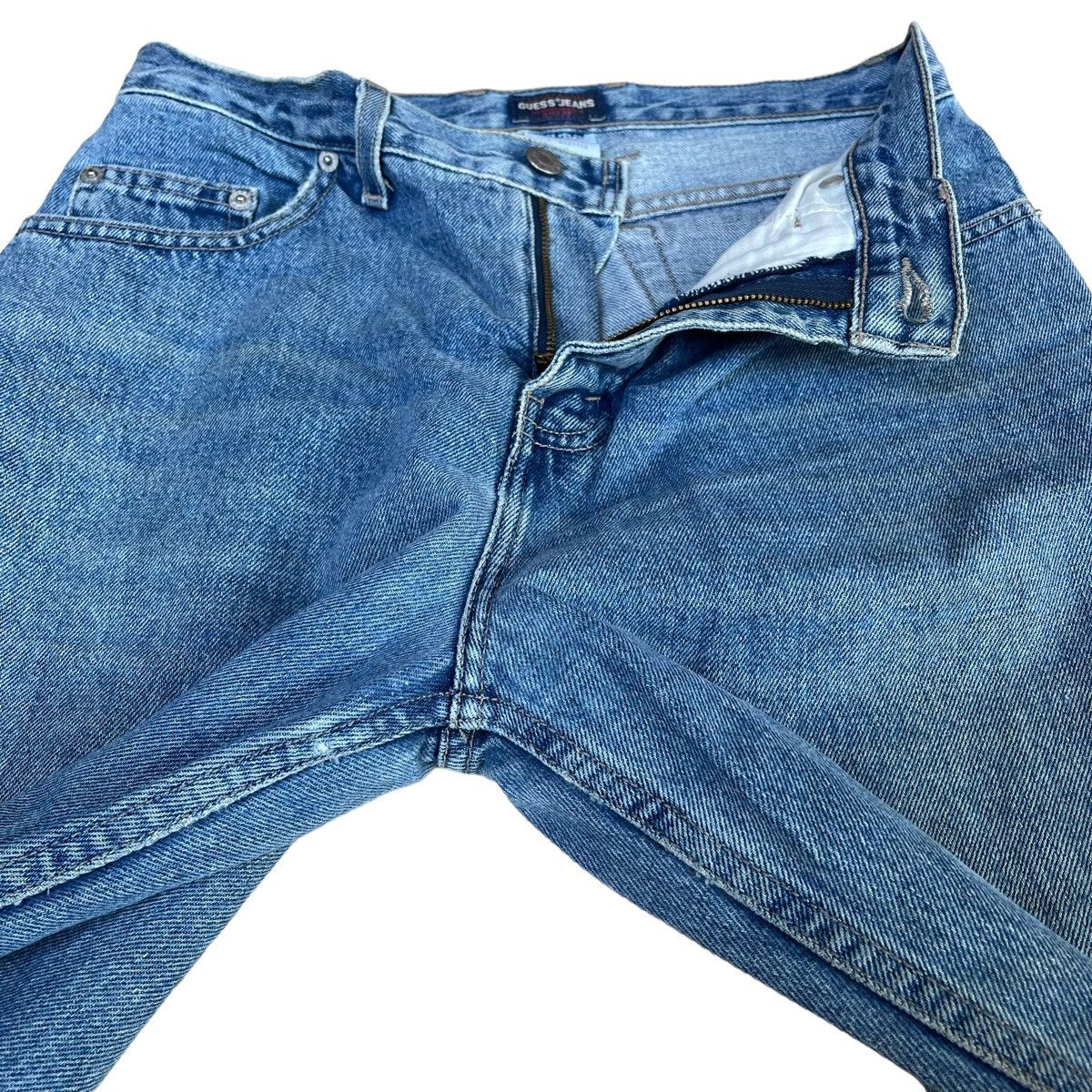 Guess Vintage 90s Guess Light Washed Jeans Faded Blue Denim Sz 30 Size US 30 / EU 46 - 7 Thumbnail