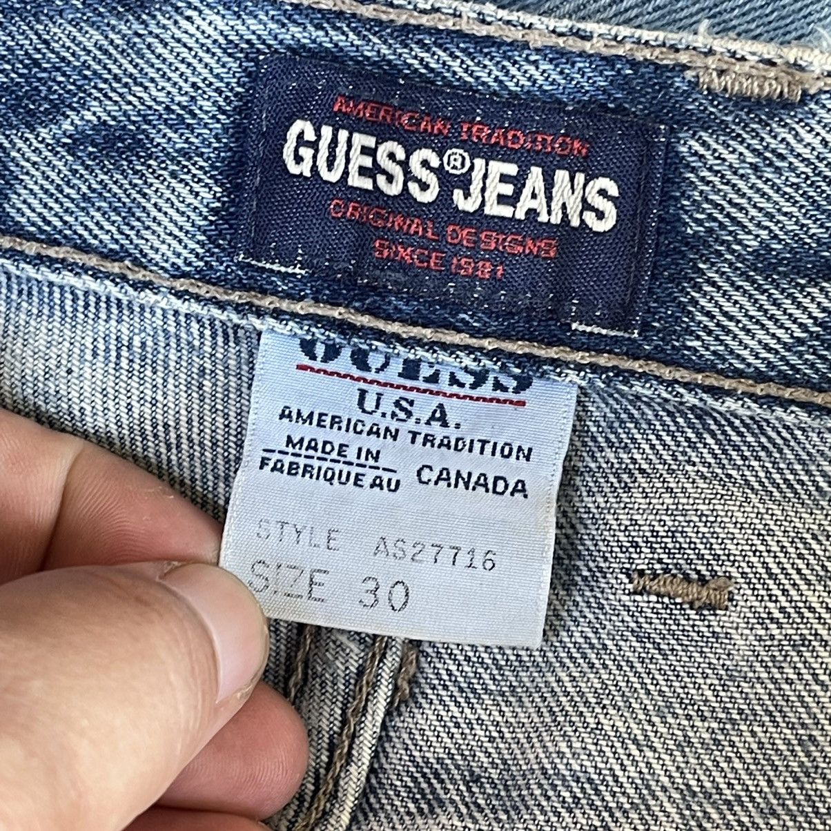 Guess Vintage 90s Guess Light Washed Jeans Faded Blue Denim Sz 30 Size US 30 / EU 46 - 13 Thumbnail